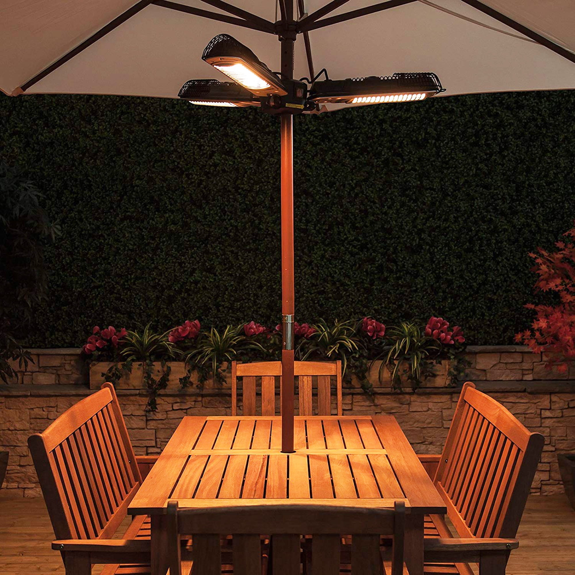 ATR ART TO REAL Foldable Infrared Electric Patio Umbrella Heater (1500W, 3-Panel) dskzm