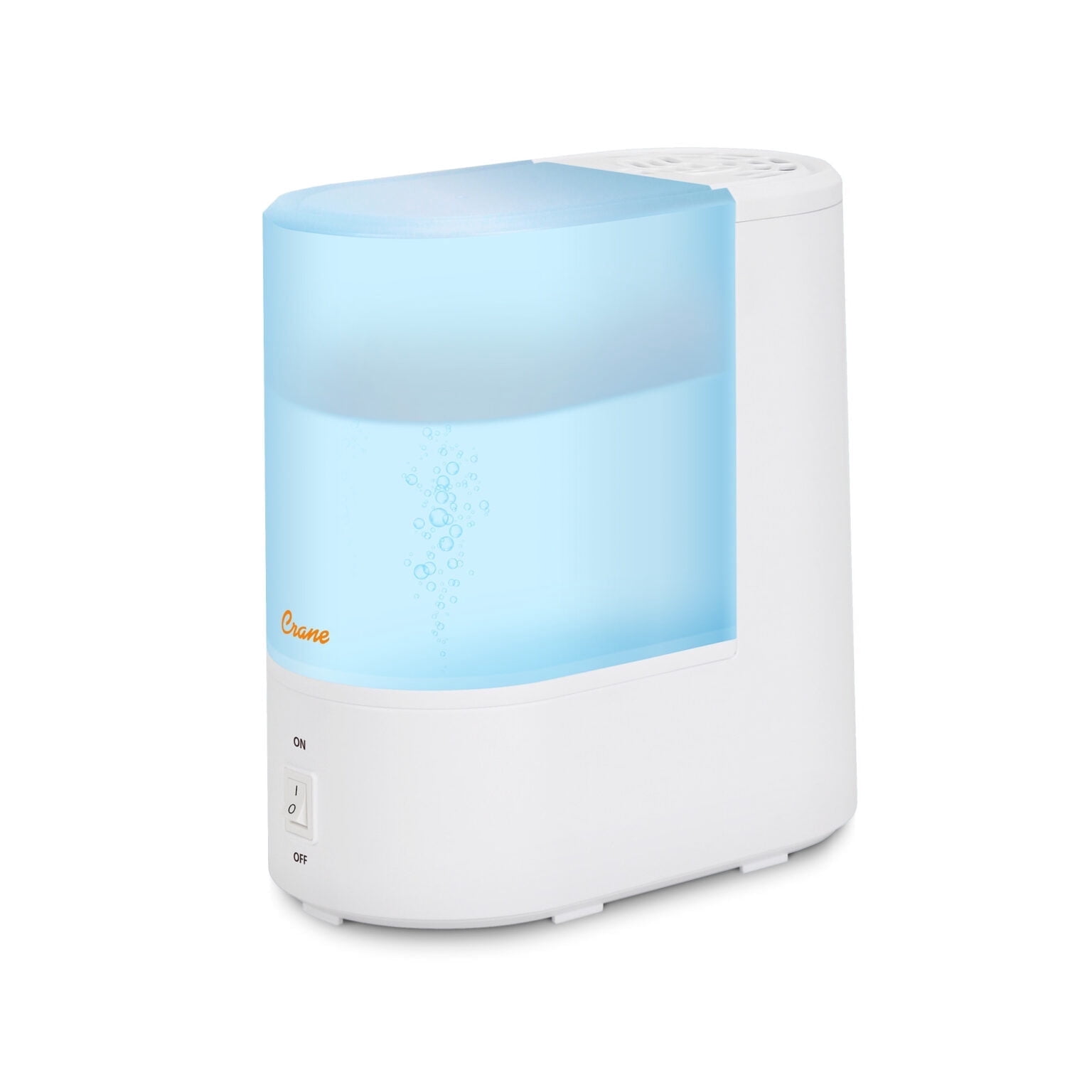 Crane Warm Mist Humidifier, Quiet Ultrasonic Steam Vaporizer for Bedroom and Home (Blue, 0.5 Gallon) h1px3
