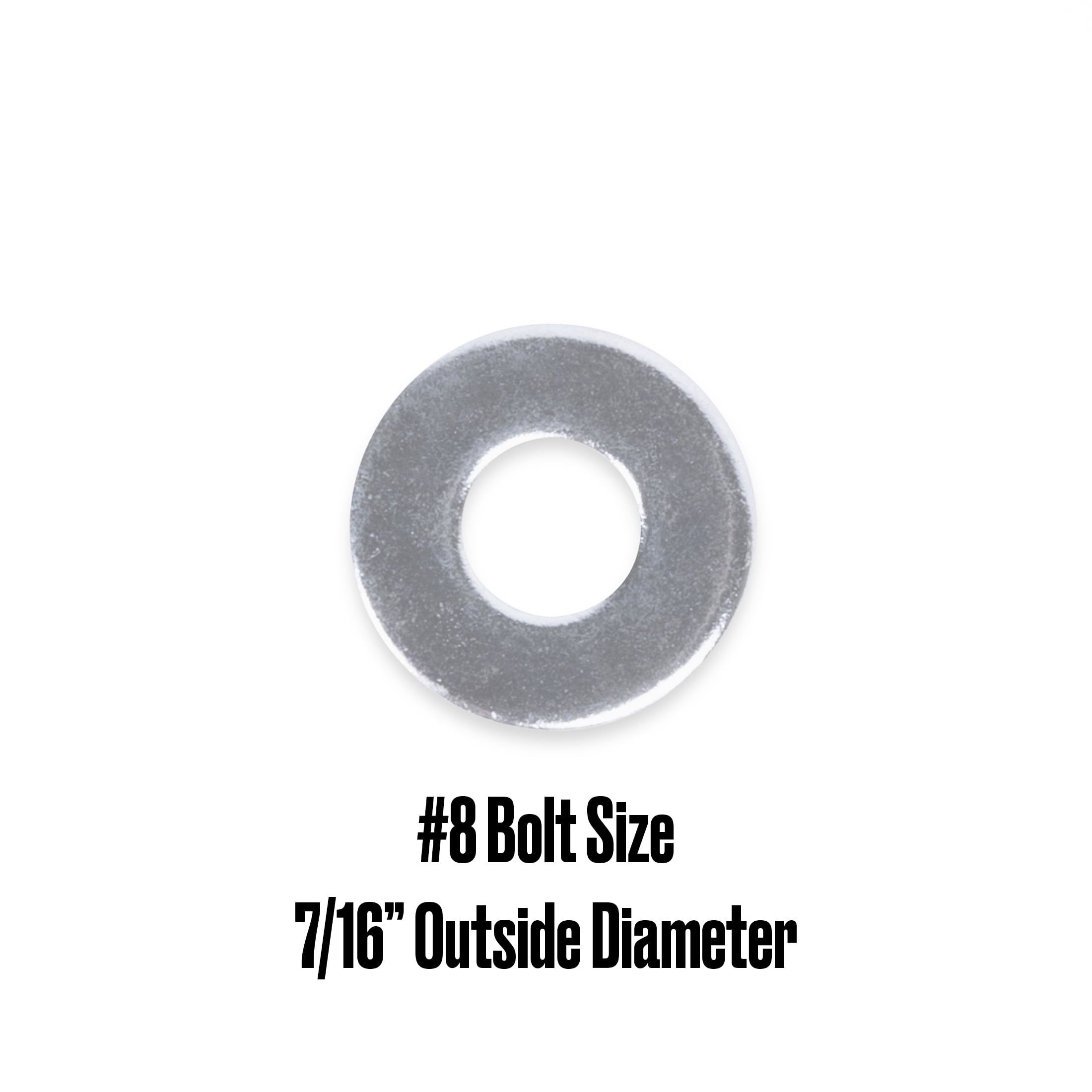 Hillman Flat Washers (Steel, Zinc Finish, #8, 45 Pack) zmny1