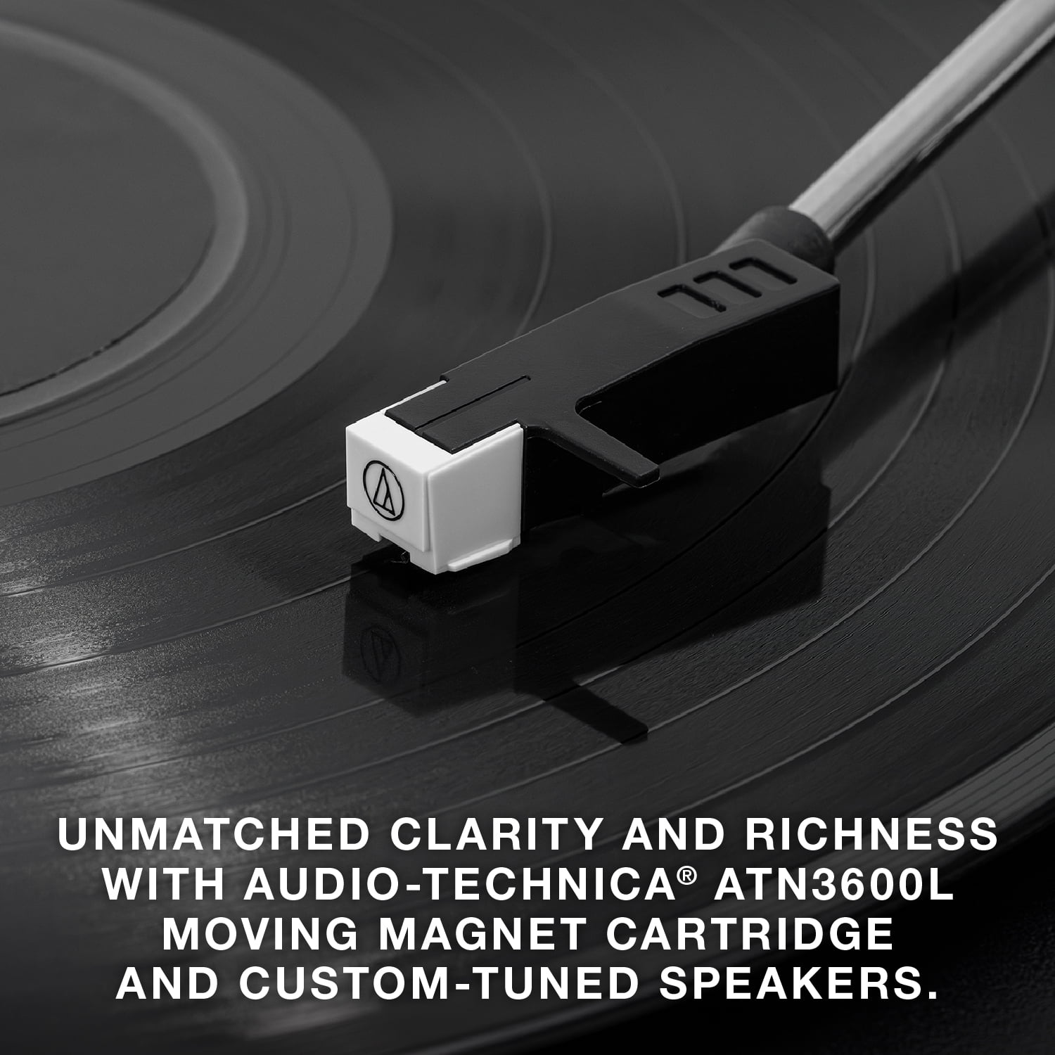 Victrola Eastwood II Bluetooth Record Player with 3-Speed Turntable (Black) tlz0k
