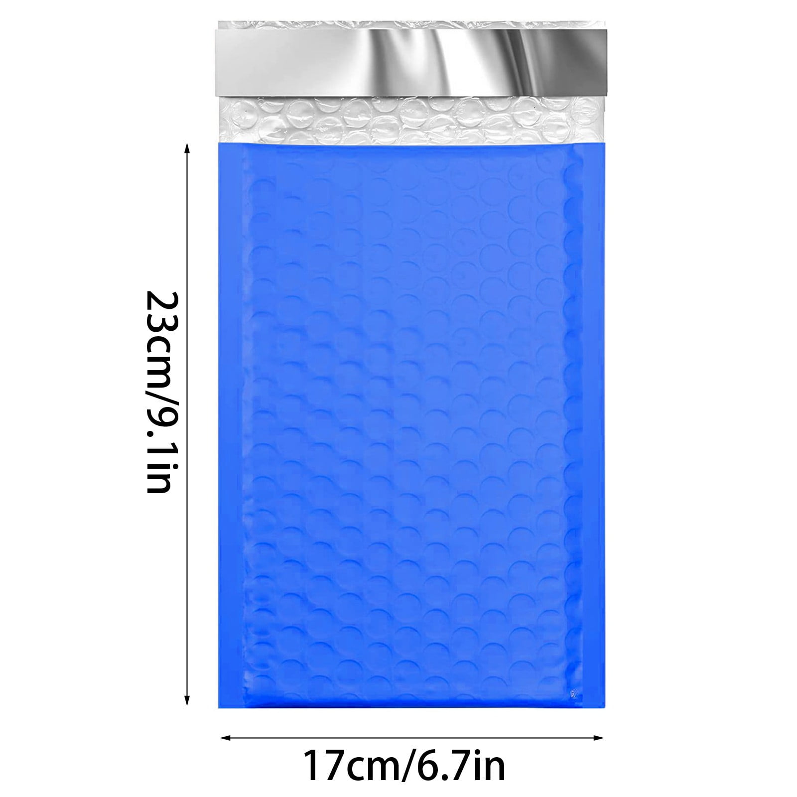 Honglin Bubble Padded Shipping Envelopes, Waterproof Holographic Poly Mailers for Small Business (Blue, 5 Pack) 24gdb