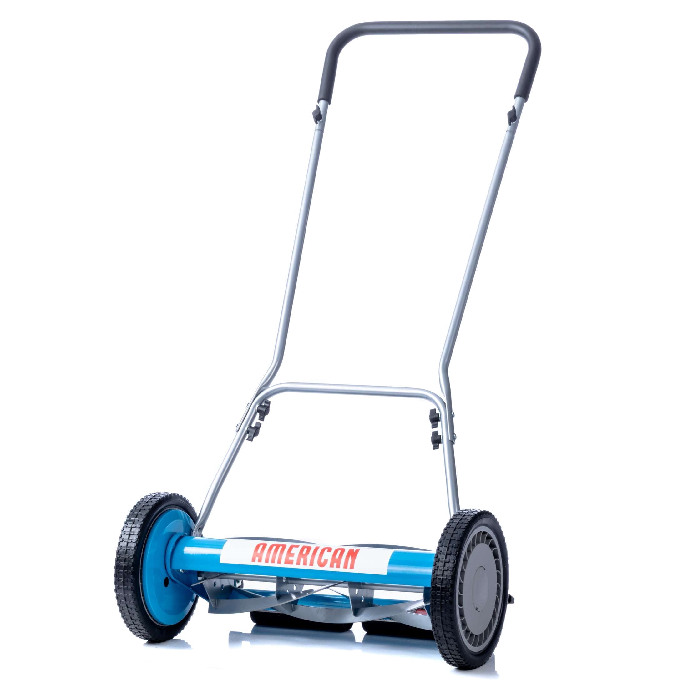 American Lawn Mower 18-Inch 5-Blade Reel Push Lawn Mower (Blue, 18 in) x0bsh