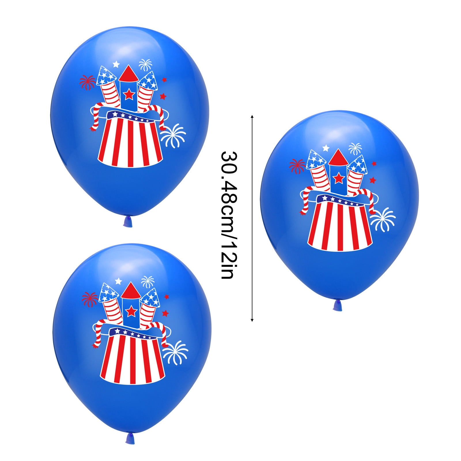 Twfbrm 4th of July Patriotic Party Balloons Set, Red White and Blue Latex Decorations with Confetti (30 Pack, 12 in) o3nw4