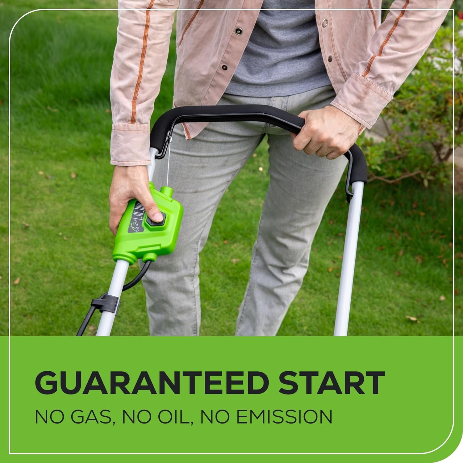 Greenworks 40V 16-inch Cordless Push Lawn Mower with 4.0 Ah Battery and Charger (Green, 16 in) 99ryg