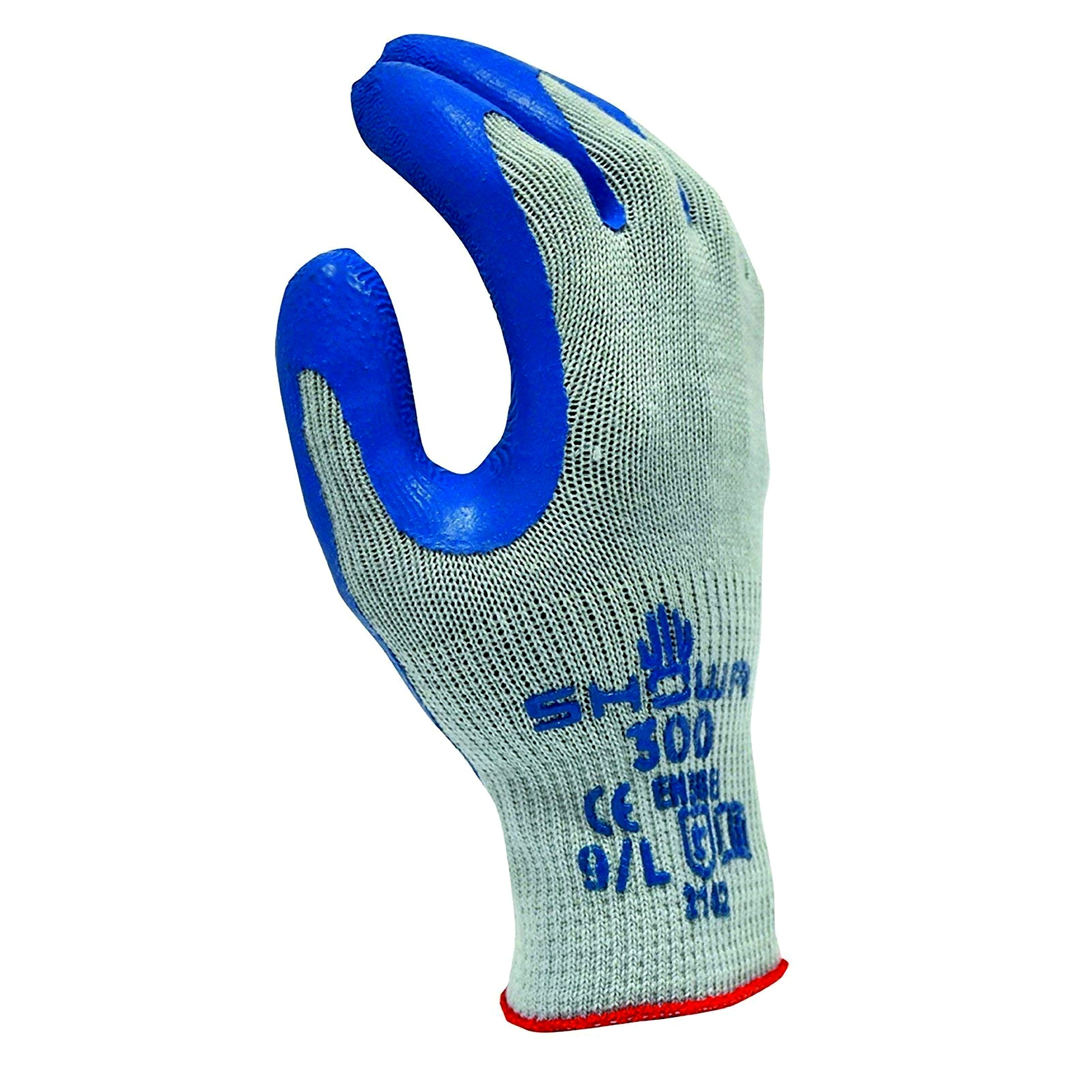 Showa Atlas Fit General Purpose Gloves, Durable Rubber Coated Work Gloves (Blue/Gray, Large, 2 Pair) rz2ei