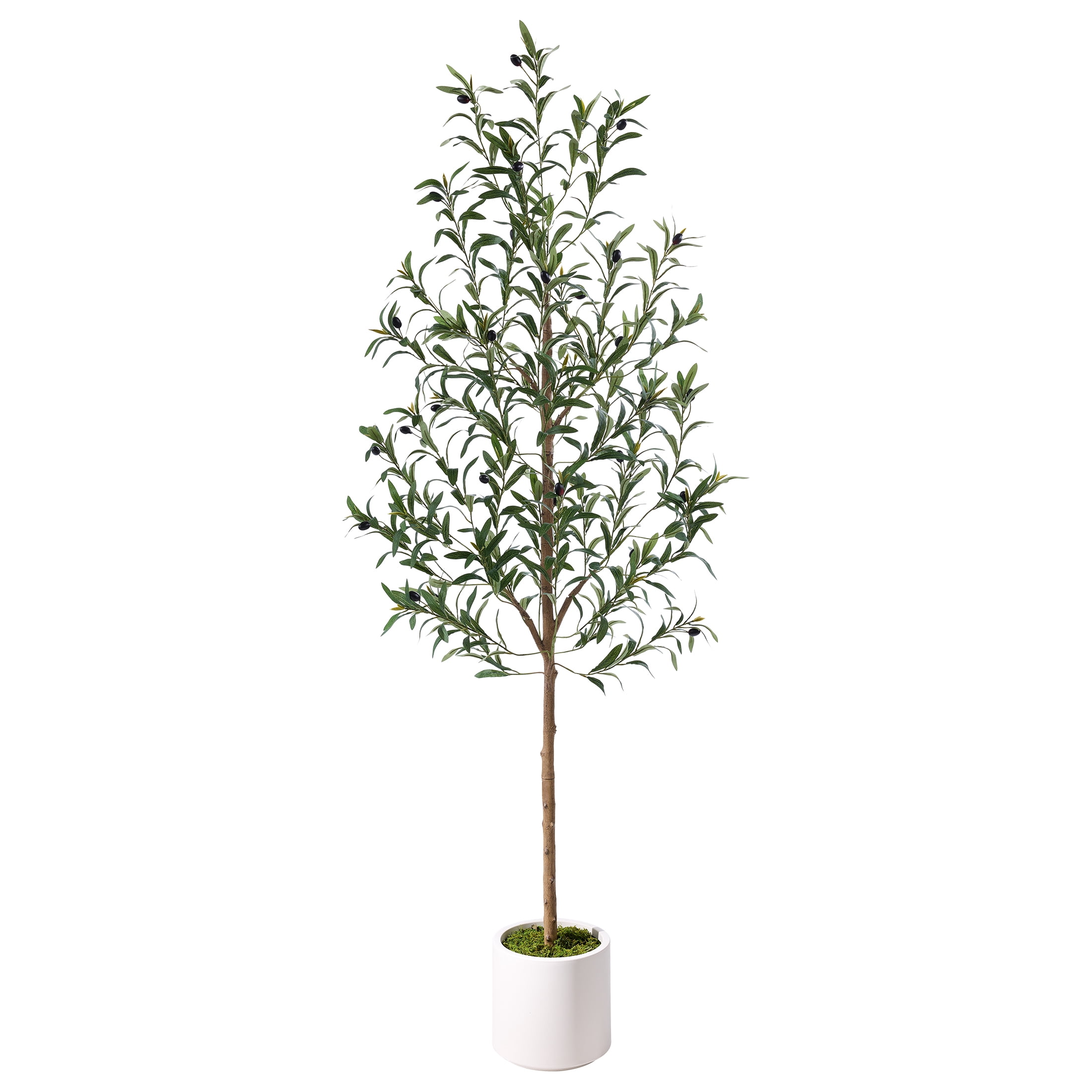 DR.Planzen Artificial Olive Tree with Realistic Fruits and Planter (Green, 6 ft) 2nhck
