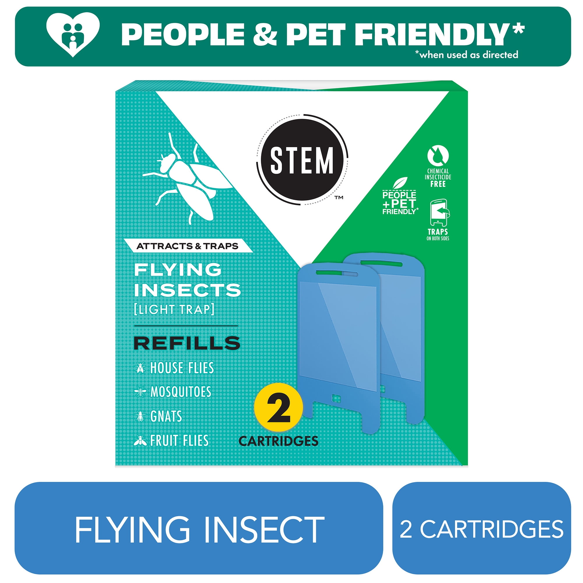 STEM Light Trap Refills for Flying Insect and Fruit Fly Trap (2 Count) 2yjln