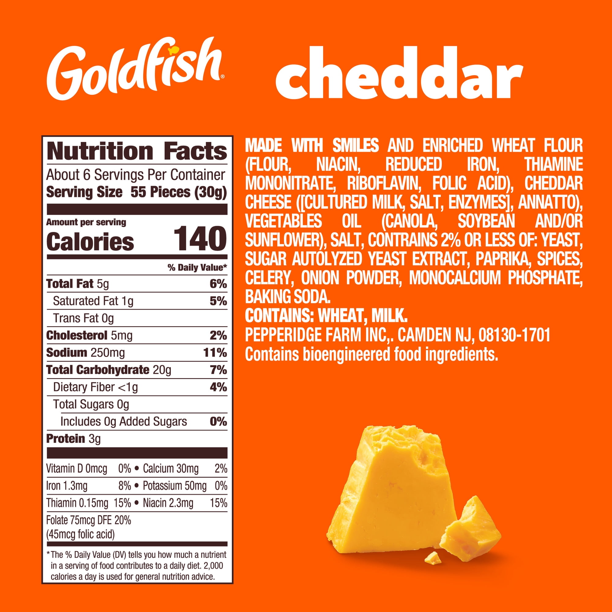 Goldfish Cheddar Crackers Baked Snack Crackers (Original Cheddar, 6.6 oz) w4x3f