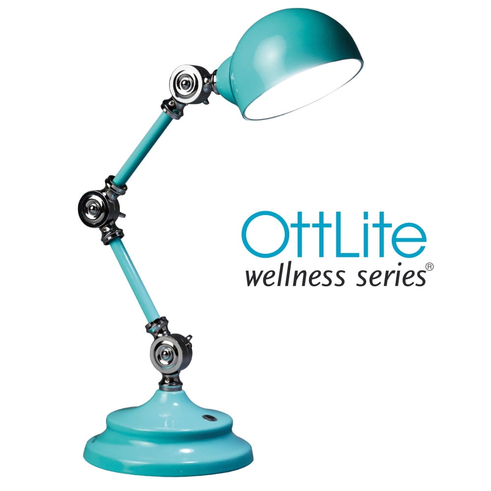 OttLite Wellness Series Revive LED Desk Lamp with USB Charging Port (Turquoise, 15.5 in) golf5