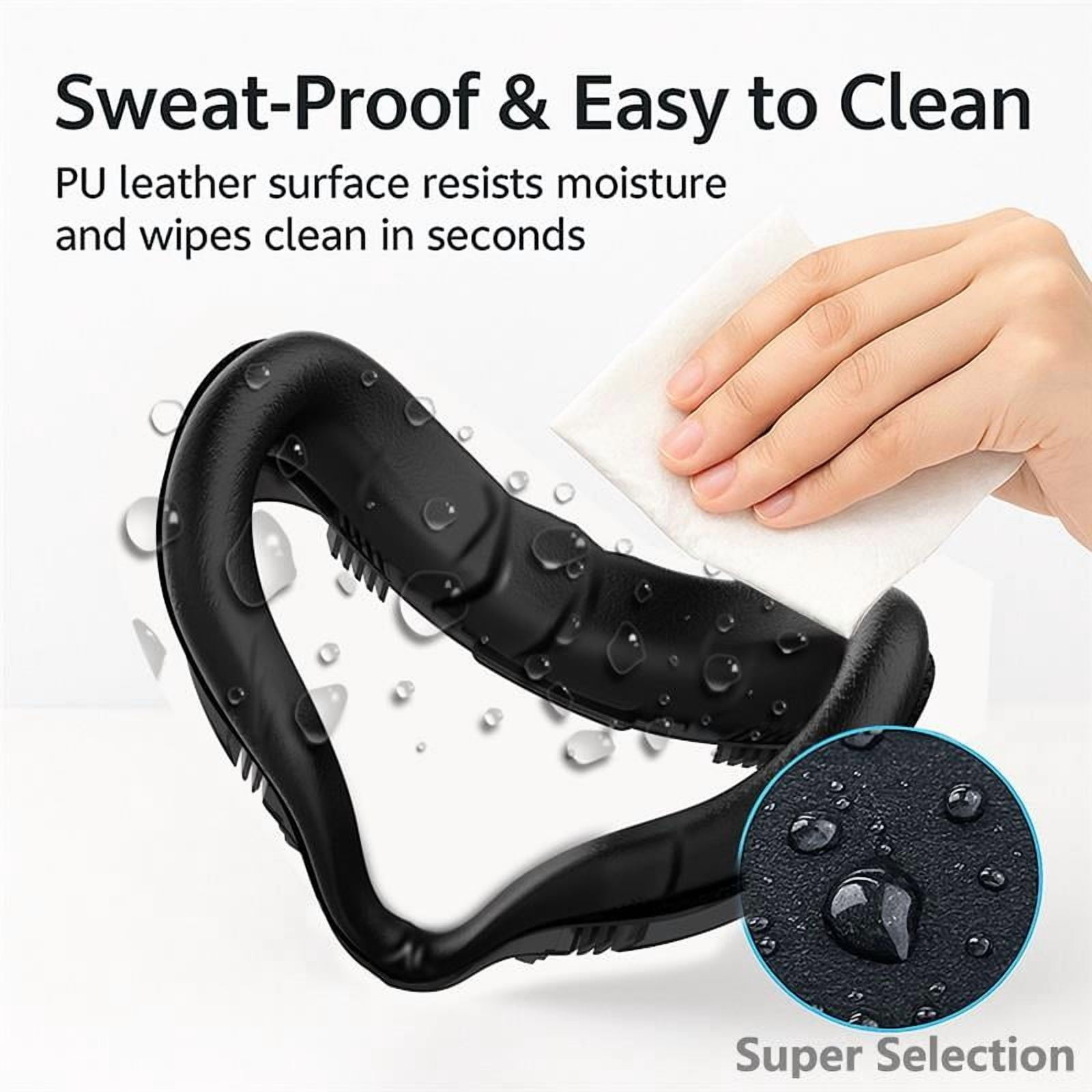 Super Selection VR Facial Interface for Oculus Quest 2, Sweatproof PU Foam Face Pad Replacement (Black, 1 Pack) 266kl