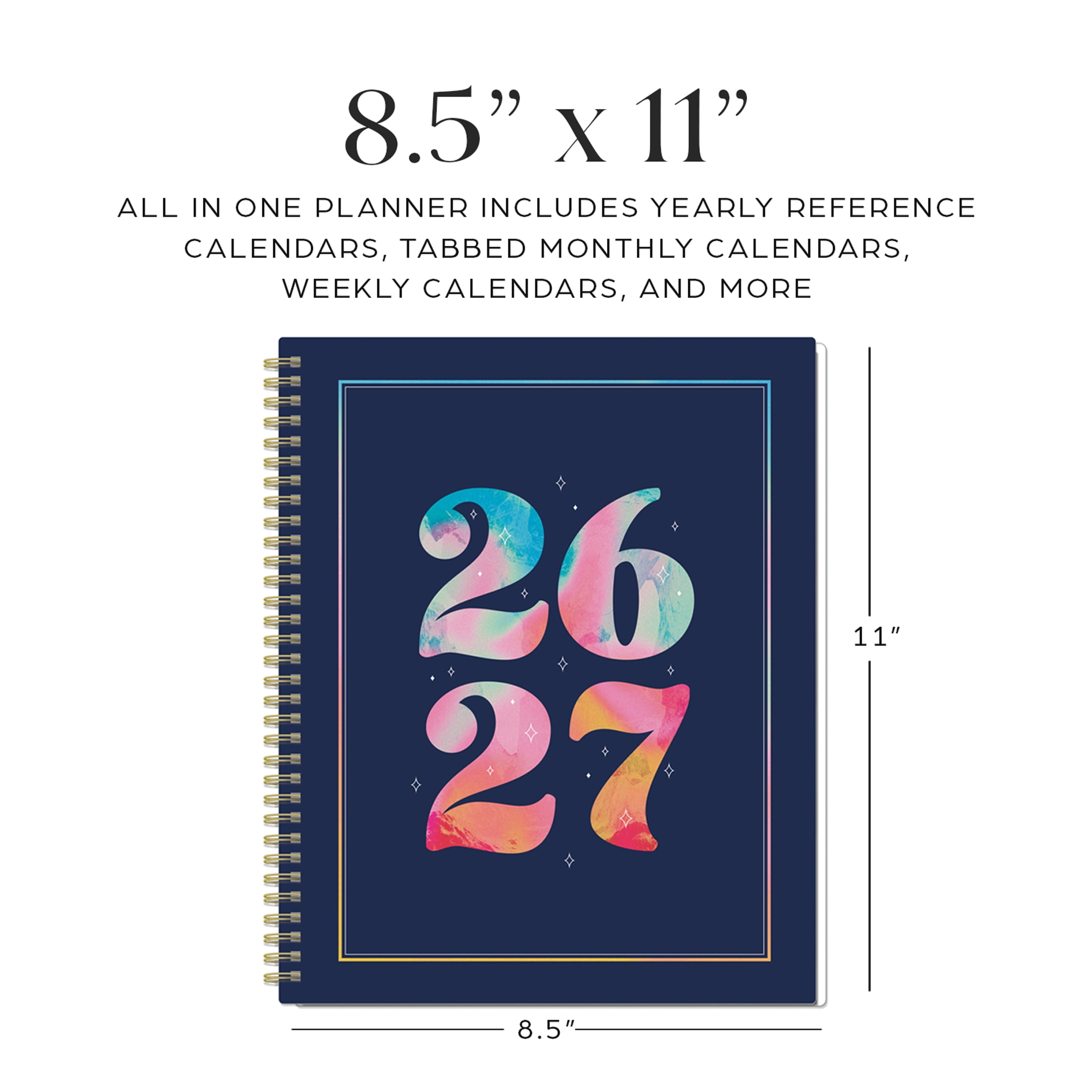Happy Planner Bright Year 15-Month Weekly & Monthly Planner, Dashboard Layout (8.5 in x 11 in) gzv9t
