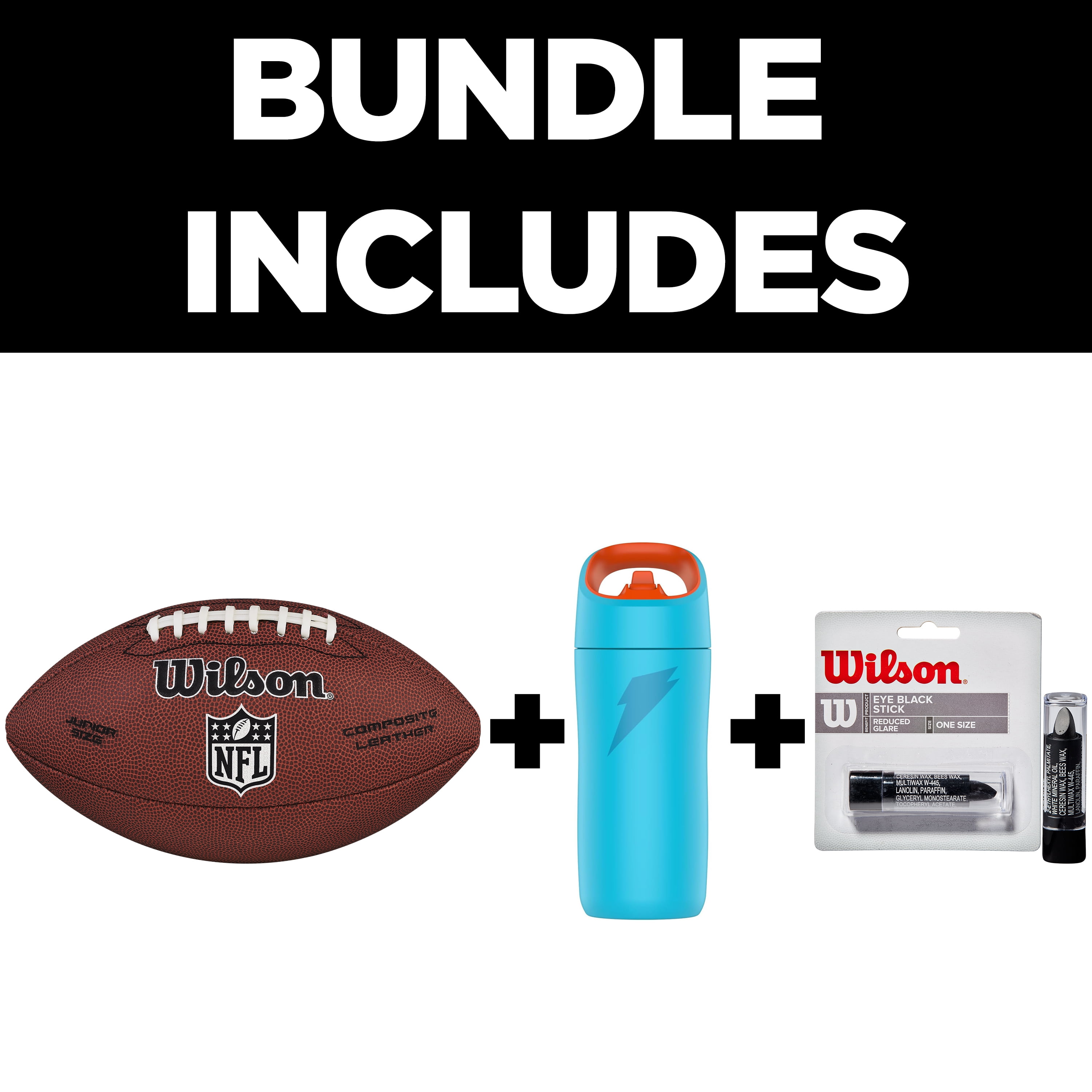 Wilson NFL Little Rookie Football Starter Set with Gatorade Water (Blue, Junior Size) ksp3h