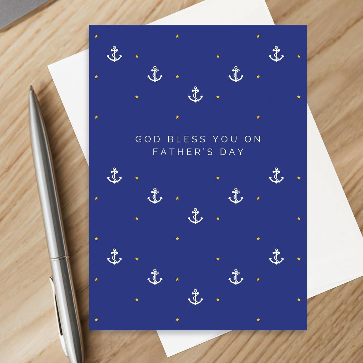Simply Uncaged Gifts Christian Father's Day Card, Religious Greeting Card for Dad (5.25 in x 7.25 in) xy0mf
