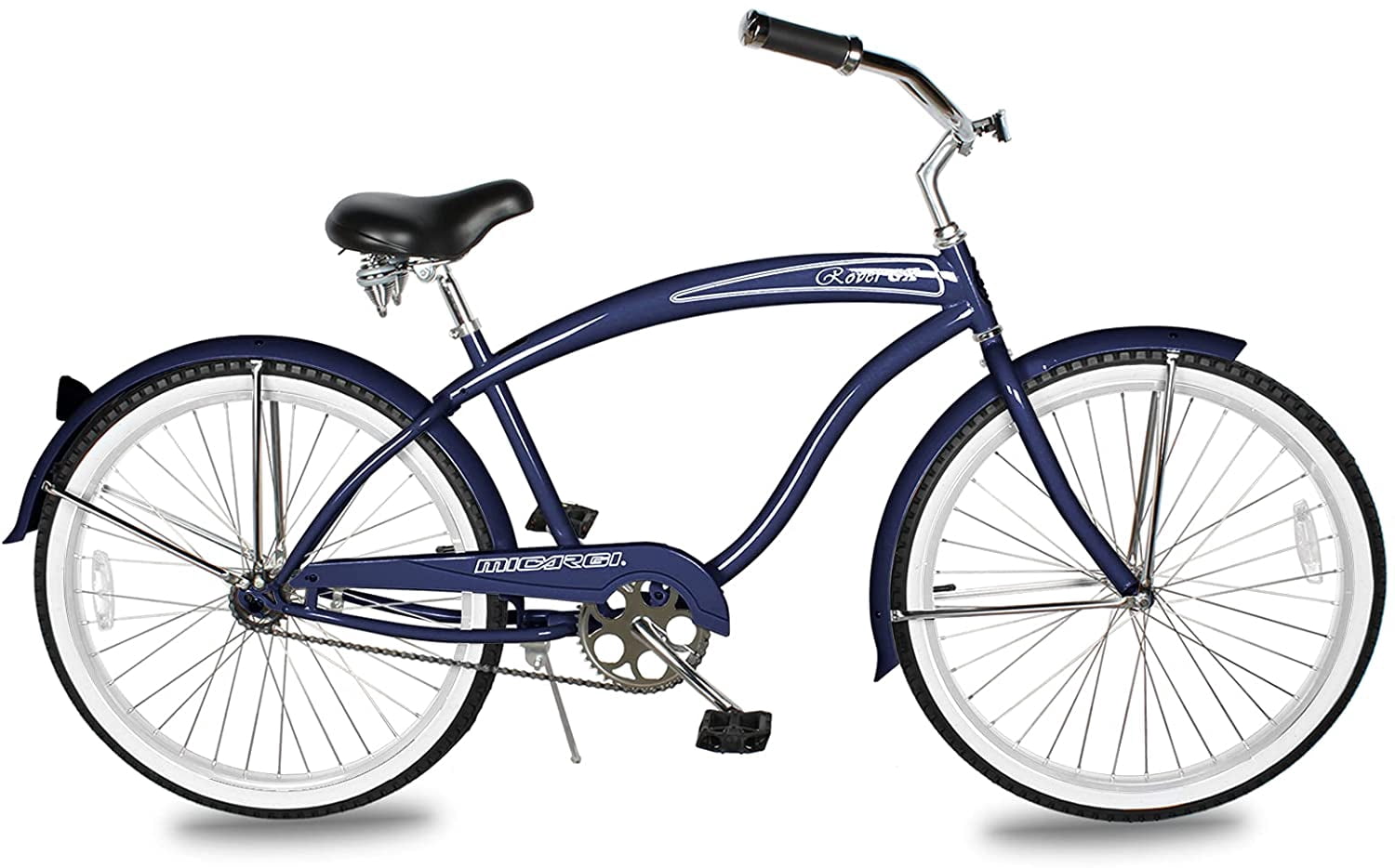 Micargi Rover GX Beach Cruiser Bike Single Speed (Navy Blue, 26 in) m7lyc