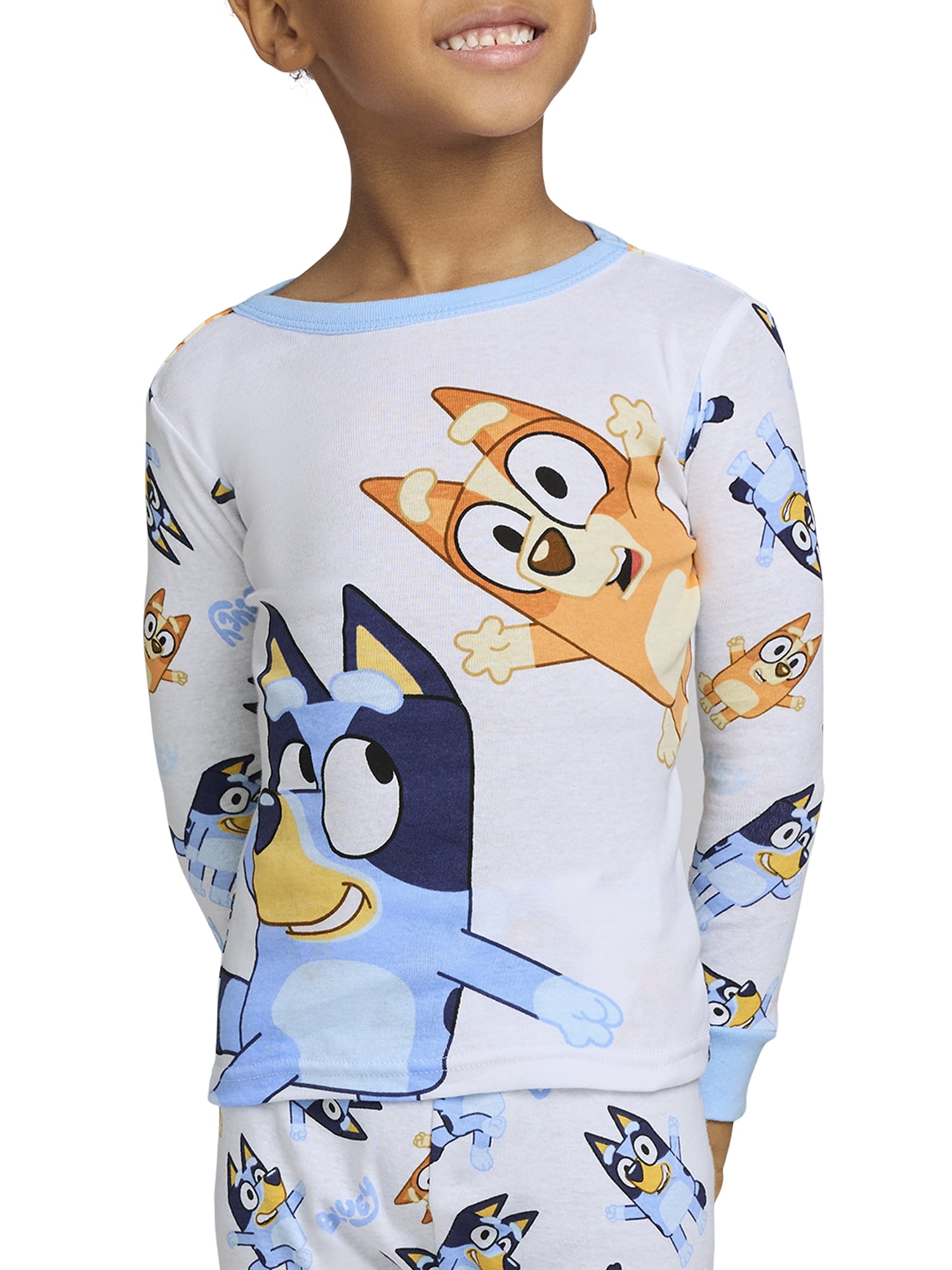 Bluey Toddler Long Sleeve Shirt and Pants Pajama Set (Blue, 2T) orkff