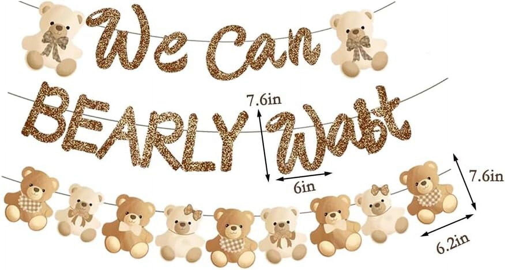 Finypa Bearly Wait Banner for Baby Shower Decorations (Brown, 1 Pack) ykor9