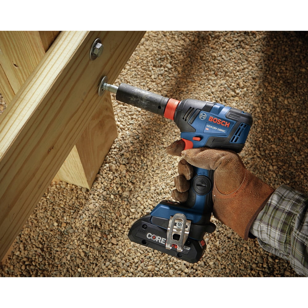 Bosch GDX18V-1800CB15-RT 18V EC Brushless Two-In-One Cordless Impact Driver Kit (Refurbished, 4 Ah) y5oki