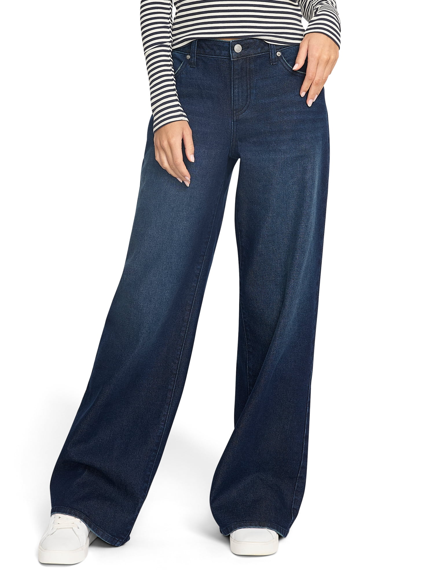 Mills by Millie Bobby Brown Women's Wide Leg Denim Jeans (Brown, Size S) kkyw7