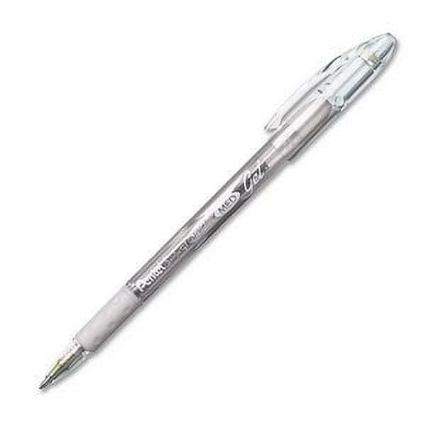 Pentel Sunburst Gel Roller Pen, Smooth Writing Ink, Fine Point (Silver, 2 Pack) wuiy7