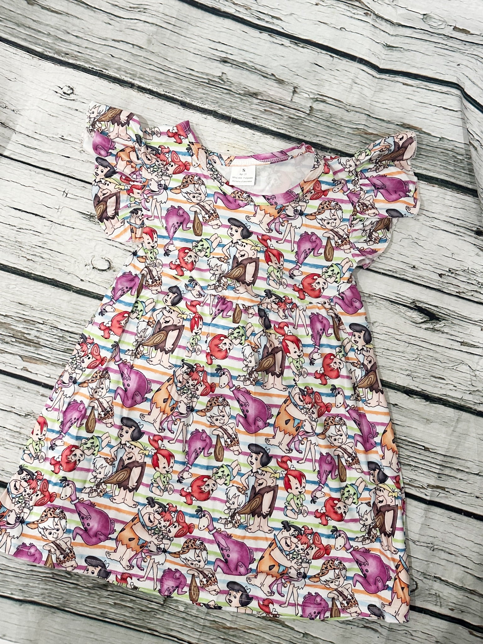 BGBCOSTUME Toddler Girl Pebbles Dress Cotton Casual Outfit (White, 12 Months) 3437k