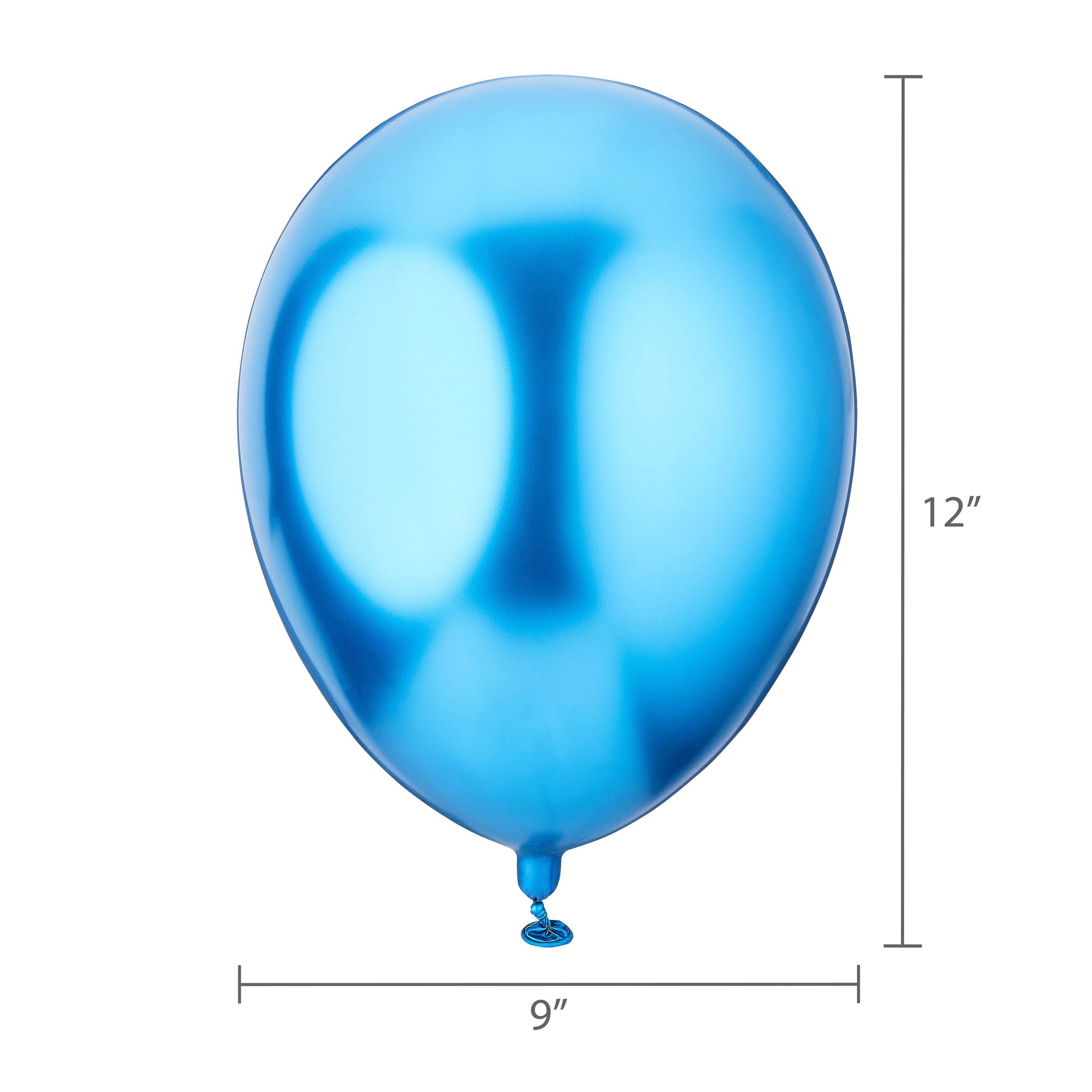 Way To Celebrate Metallic Latex Balloons, Chrome Effect Party Decor (Blue, 5 Pack, 12 in) if49r