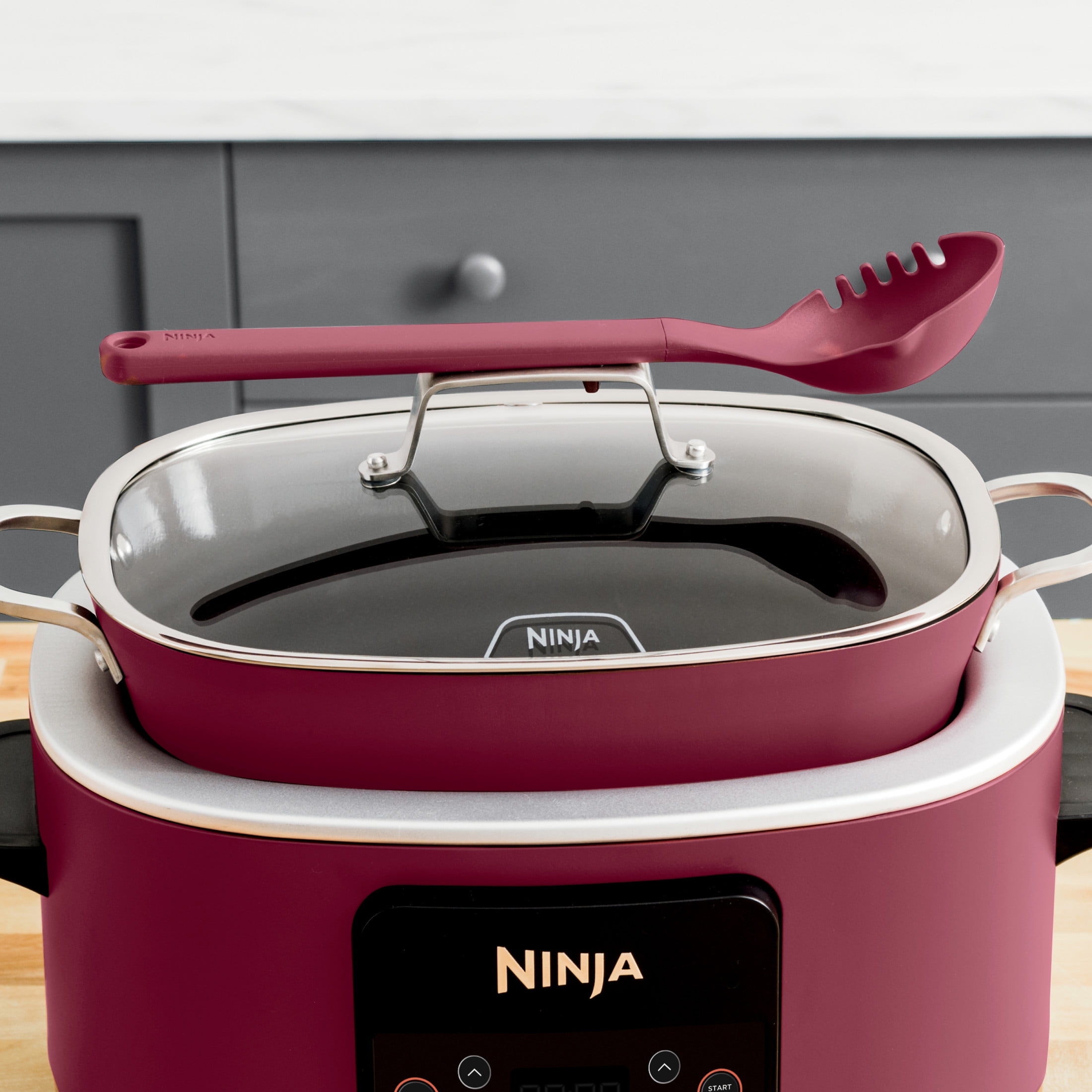 Ninja Foodi Possible 10-in-1 Multi-Cooker with Triple Heat Fusion Technology (Red, 8.5 qt) 0apms