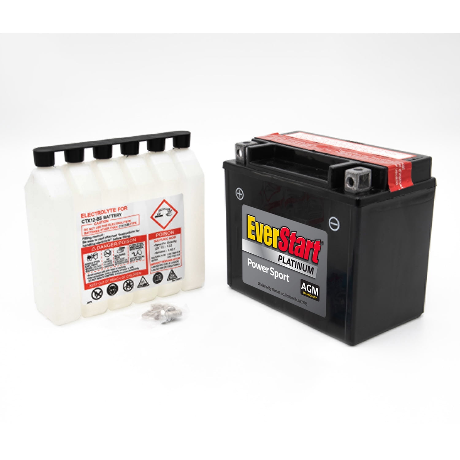 EverStart AGM PowerSport Battery (Group Size 12BS, 12 Volt, 180 CCA) y49r3