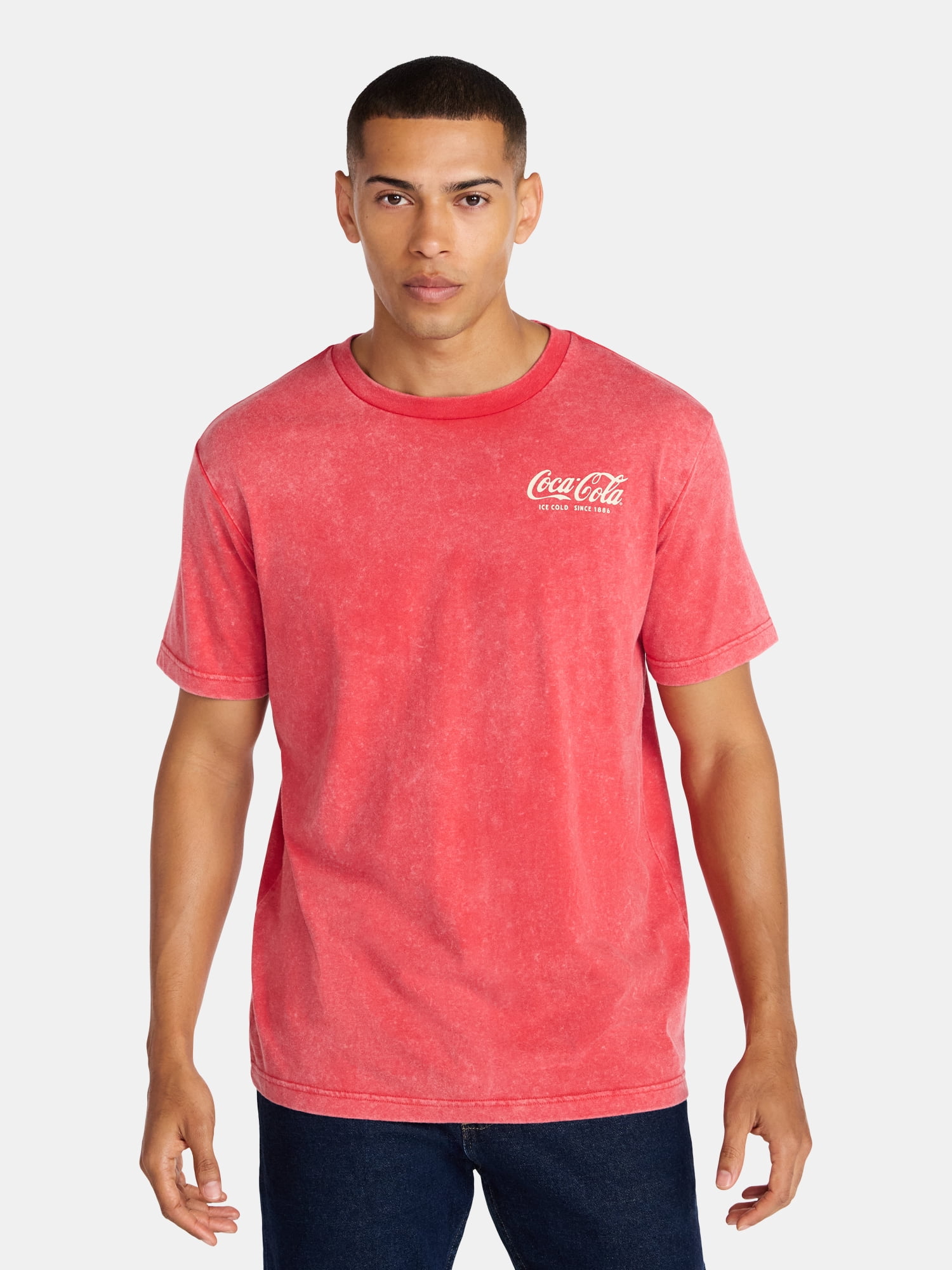 Coca-Cola Men's Americana Graphic Tee Relaxed Fit Short Sleeve Shirt (Grey, XS-5XL) s4lbh