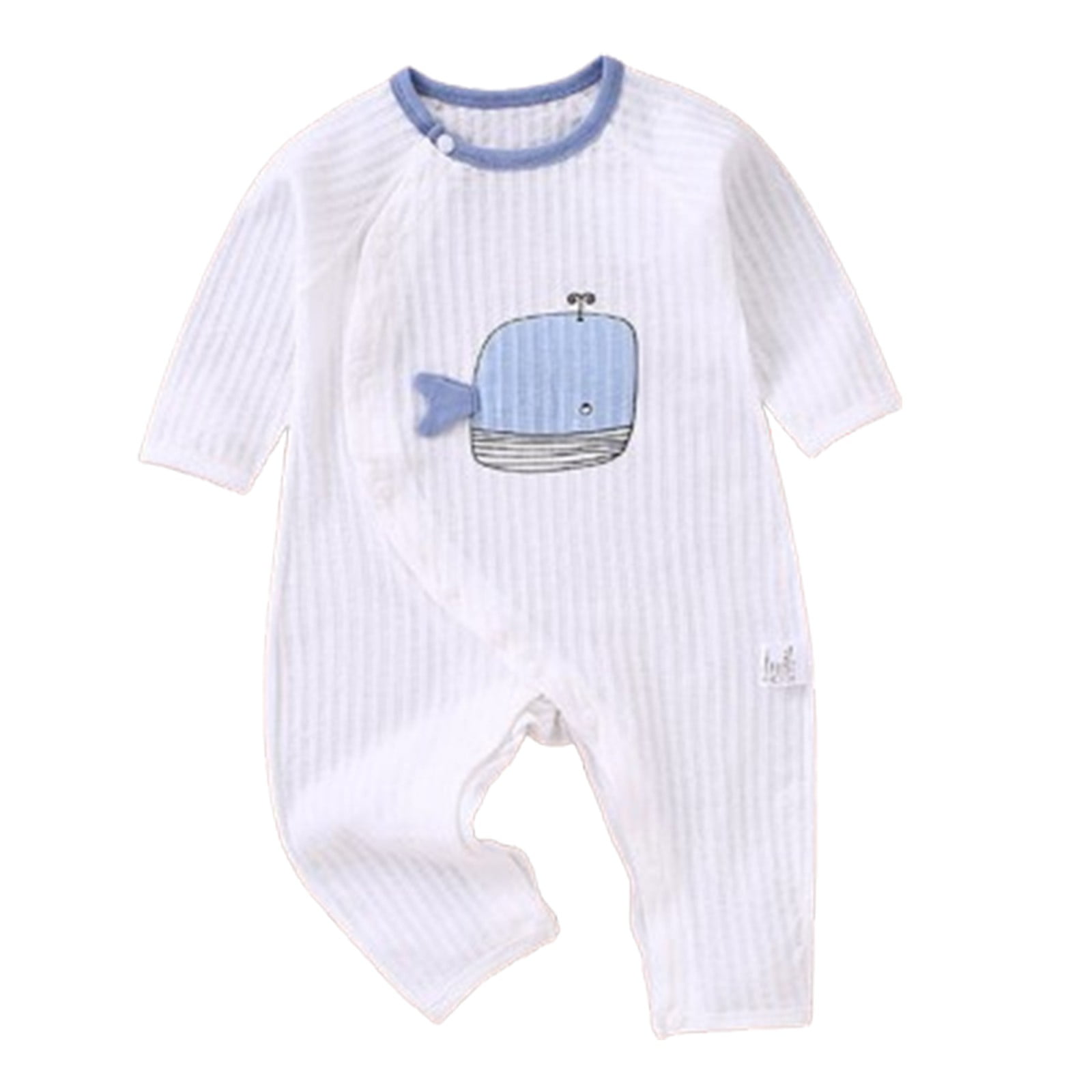 Busydd Unisex Baby Ribbed Cotton Romper Long Sleeve Infant Jumpsuit (White, 0-16 Months) zeng4