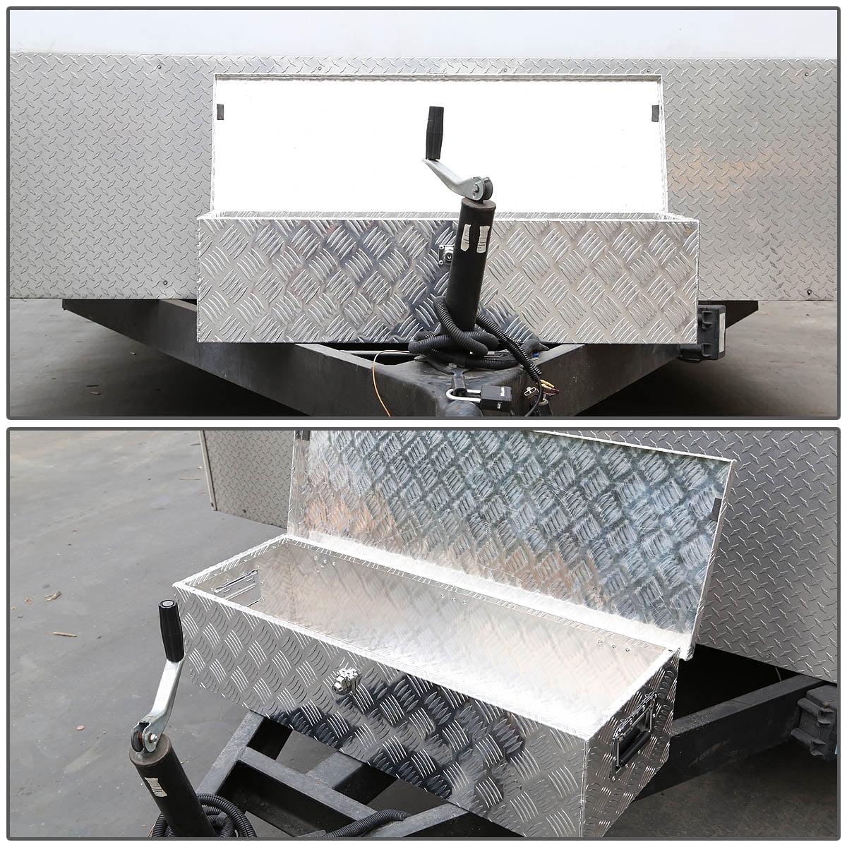 DNA Motoring Aluminum Pickup Truck Bed Trailer Storage Tool Box (Silver, 30 in x 13 in x 10 in) cx6rs