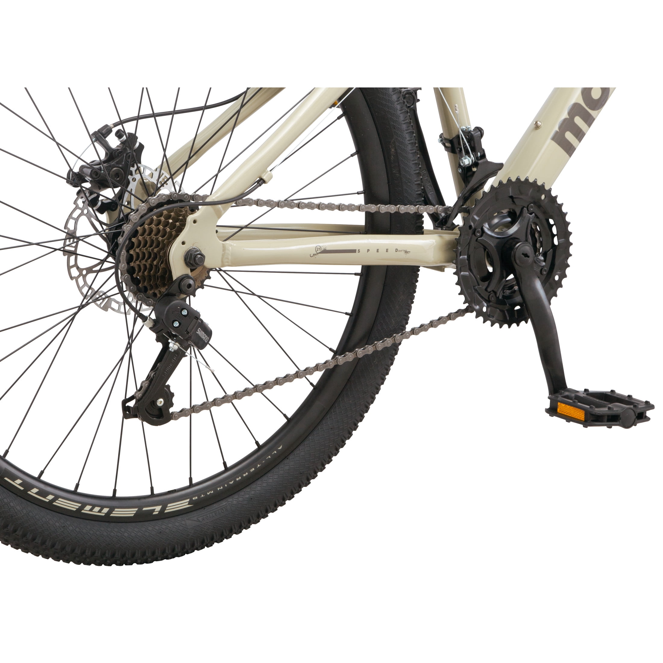 Mongoose Grafton Mountain Bike, 21-Speed Hardtail, Rugged Off-Road Performance (Tan, 26 in Wheel) f592m