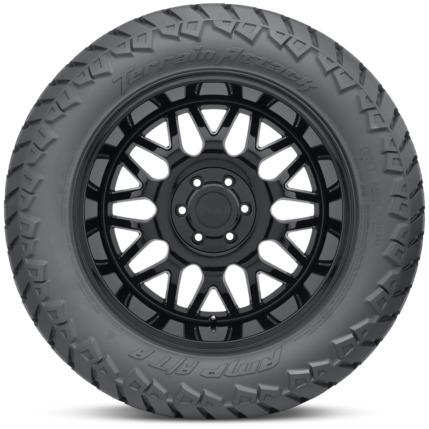 Amp Terrain Attack A/T All-Terrain Tire (LT33X12.50R22, 121R E) dyigf