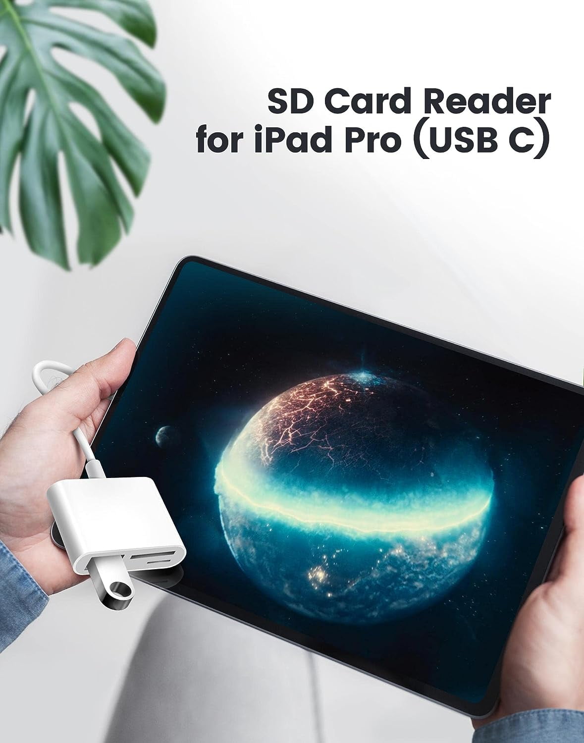 ZHANGHENG 3-in-1 USB-C SD Card Reader Adapter for iPhone 15/16 and iPad (Dual Slot, USB Port) 6chhr
