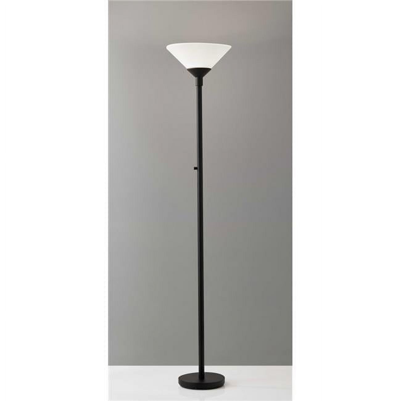 Haz Torchiere Floor Lamp, Modern Metal Standing Light for Living Room (Black, 73 in) 9fa48