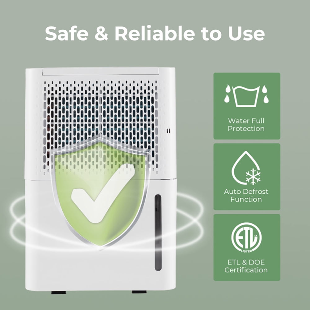 Canddidliike 32 Pint Dehumidifier for Large Rooms and Basements (White, 2000 Sq. Ft) cv00d