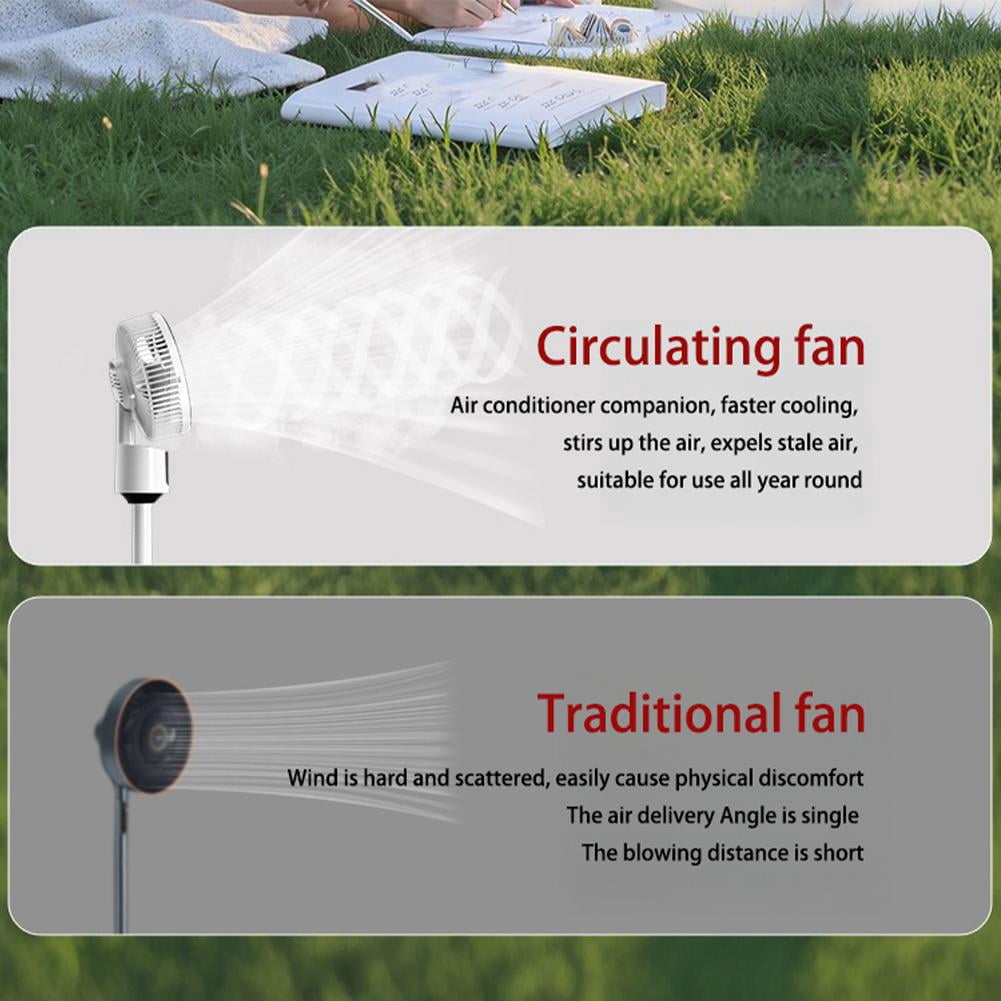 Hanengda Quiet Pedestal Circulator Fan, 3-Speed Oscillating Standing Fan with Remote (White, 31.5 in) 69j2m