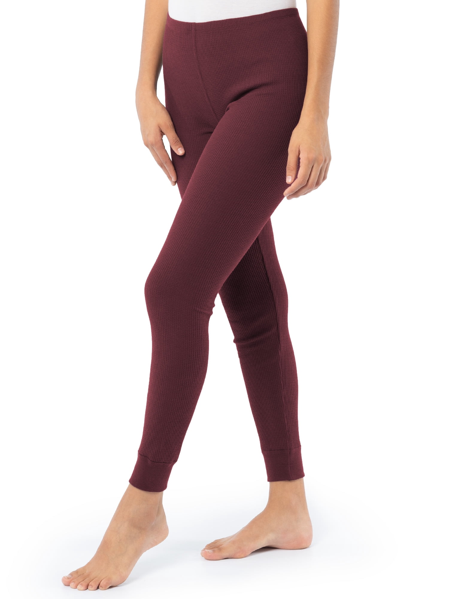Fruit of the Loom Women's Recycled Waffle Thermal Bottoms (White, 2-Pack) lw1o3