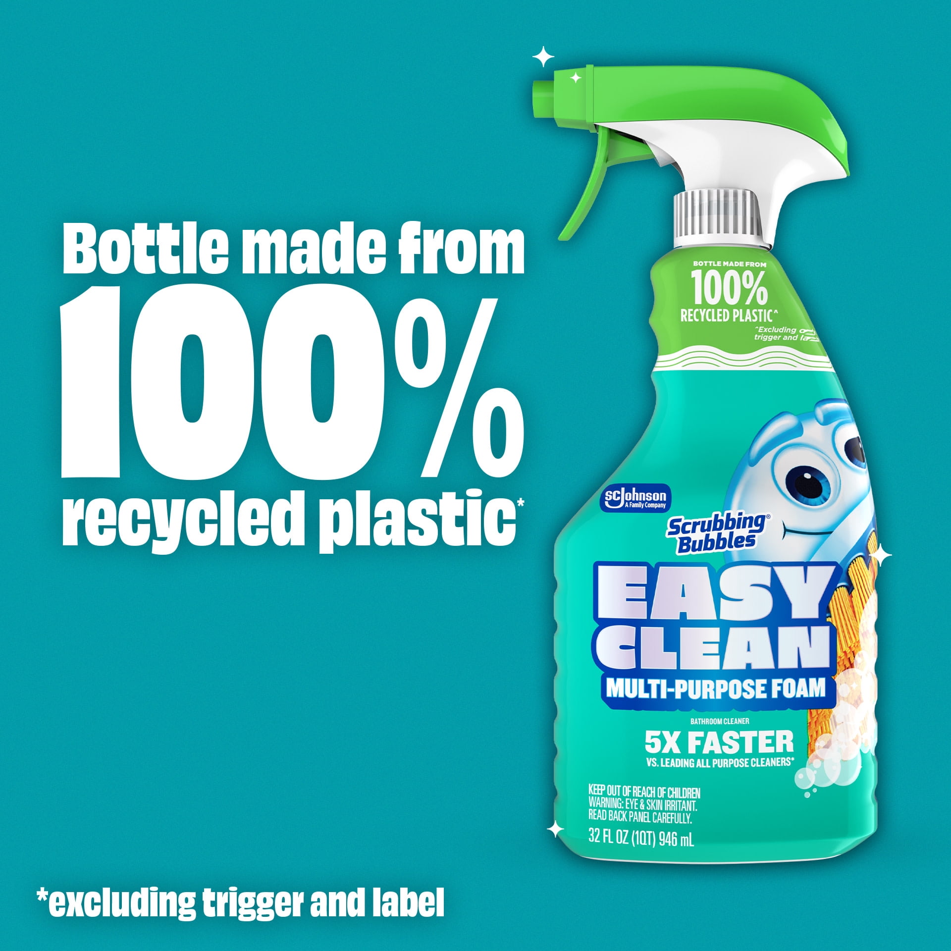 Scrubbing Bubbles Easy Clean Multi-Purpose Bathroom Cleaner Spray (32 oz) 8fm1q