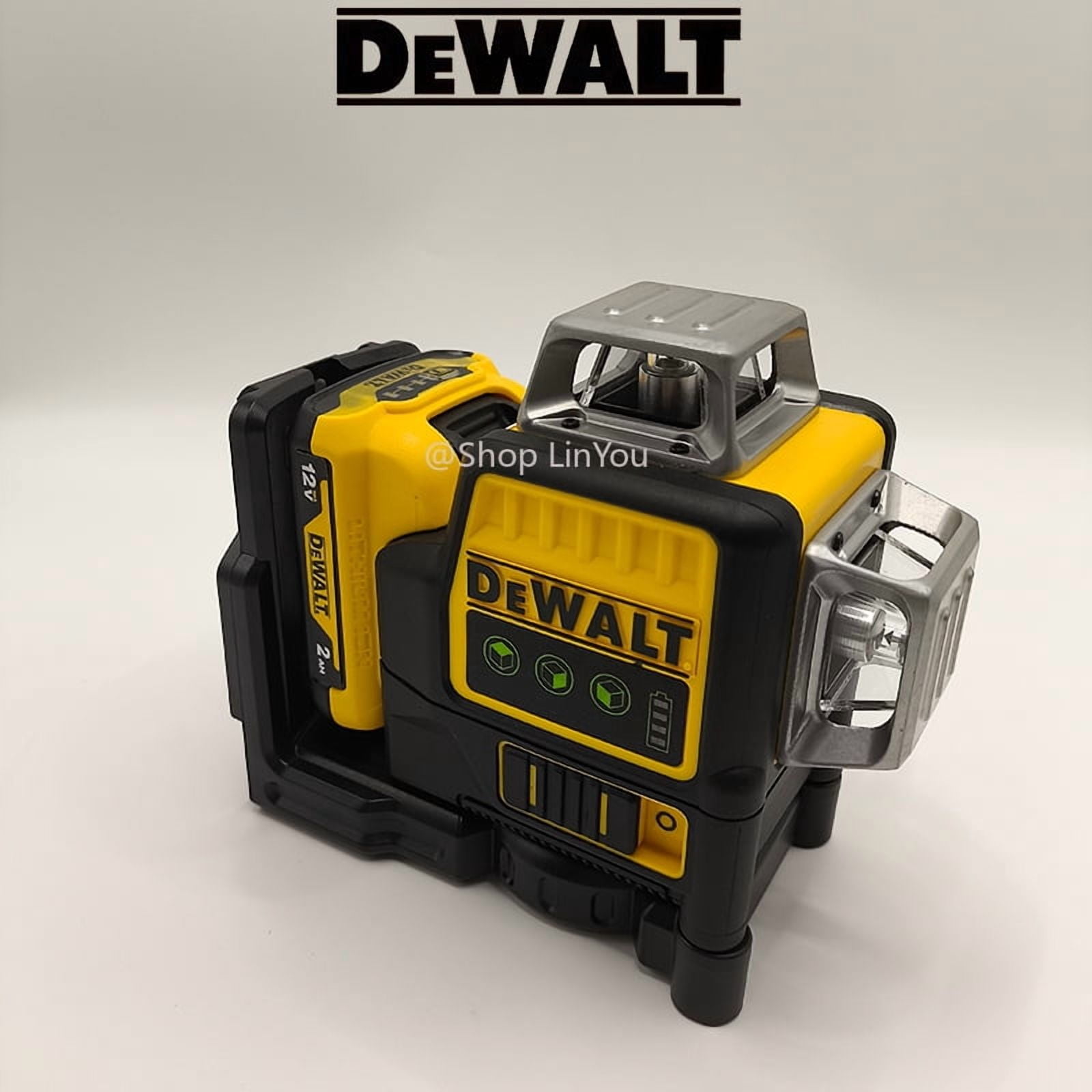 Dewalt DW089LG 12-Line 3x360 Degree Self-Leveling Green Beam Laser Level (Green, 1 Unit) 69gvl