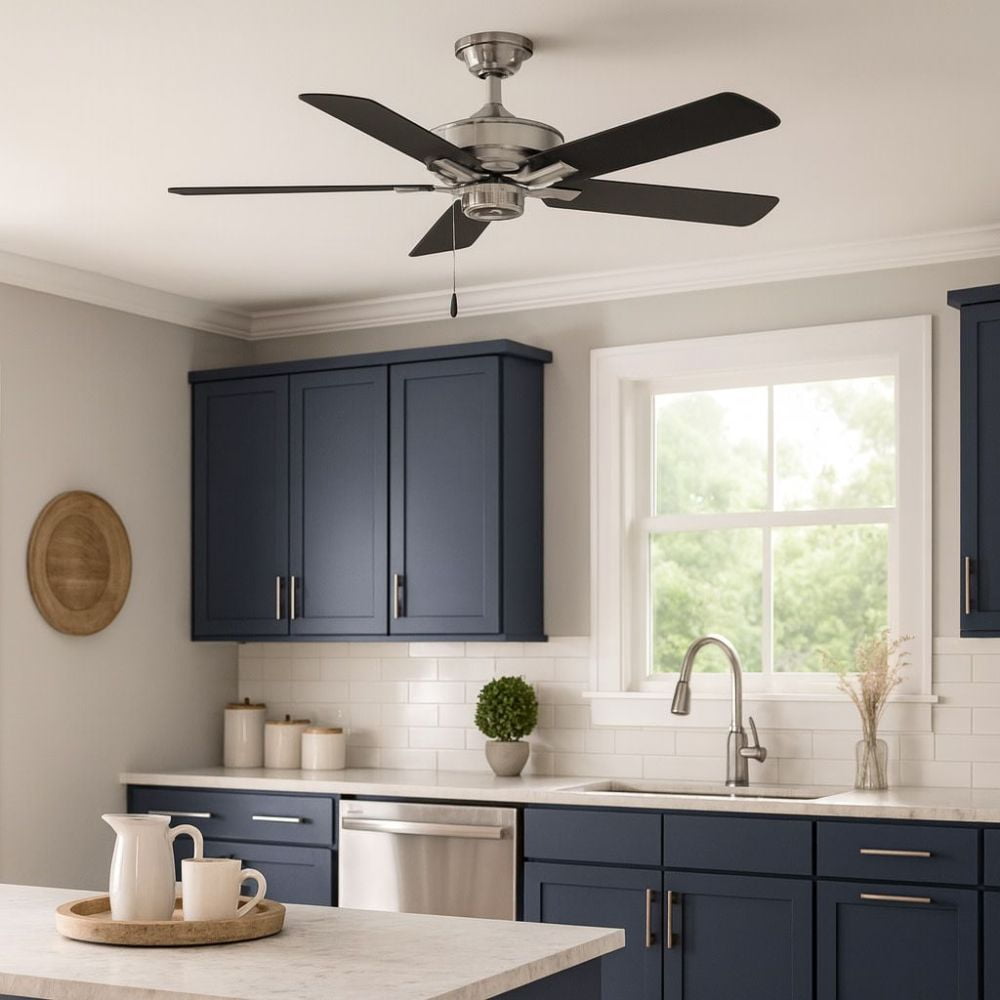 Hinkley Lighting 52 Inch 5 Blade Ceiling Fan (Brushed Nickel, 52 in) 7e82r