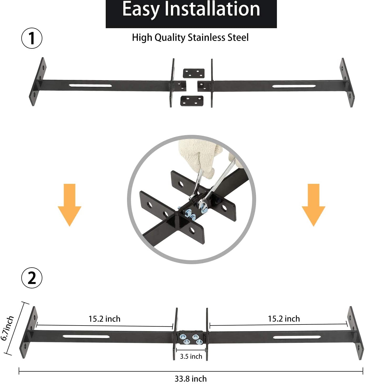 10L0L Golf Cart Seat Belt & Bracket Kit for 4-Passenger Yamaha EZGO Club Car (Black, 42 in) hks8w