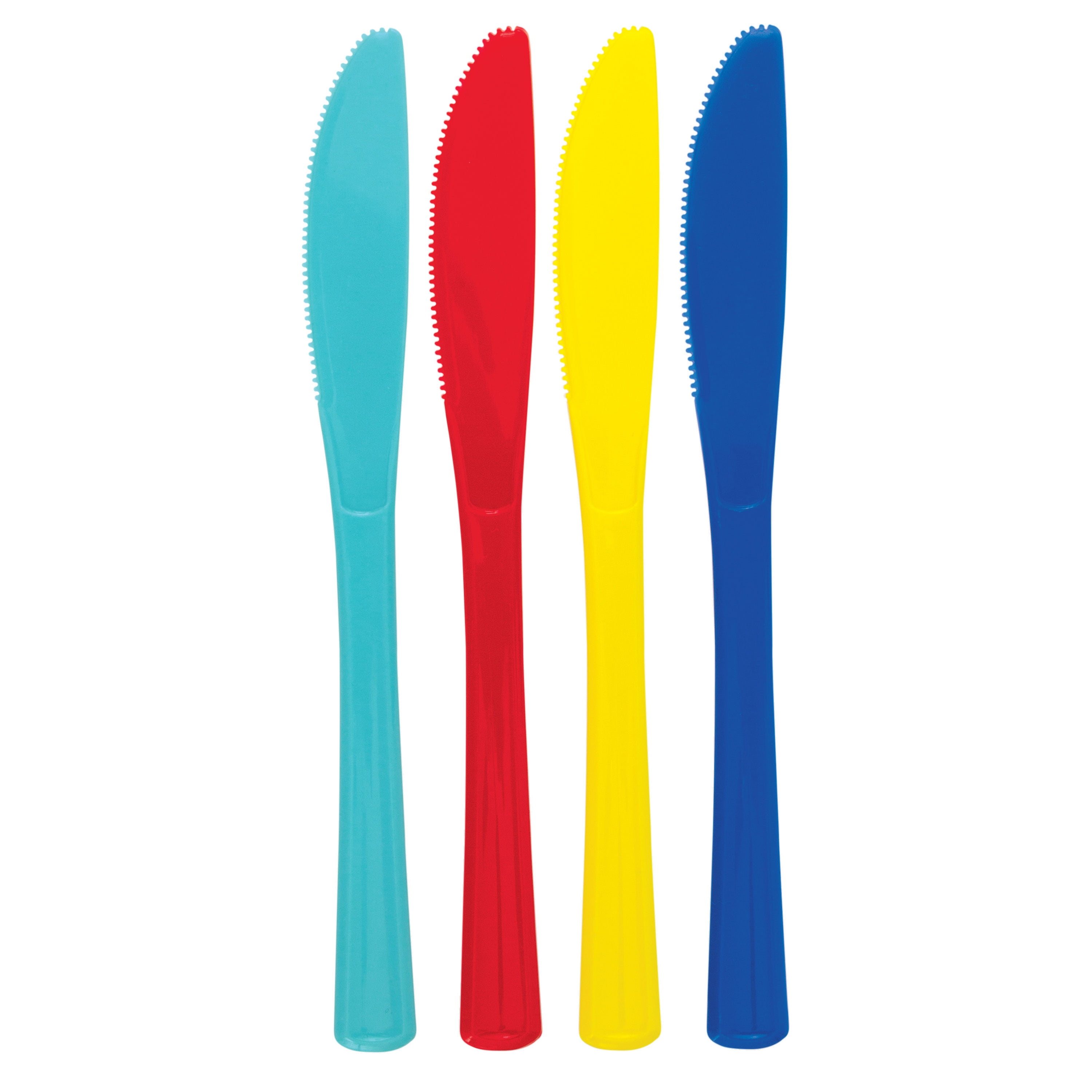 Way To Celebrate Disposable Cutlery Set, Party Supplies for Birthday and Events (Assorted Colors, 24 Pieces) 6eu68