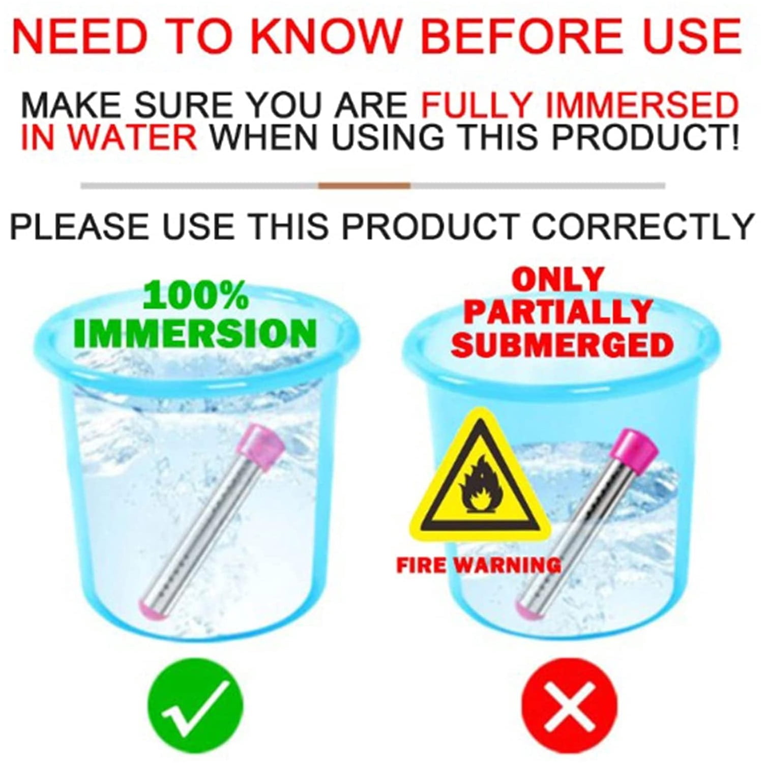 USTOP Immersion Water Heater, Portable Electric Bucket Heater with Temperature Control (5 gal) t1f05