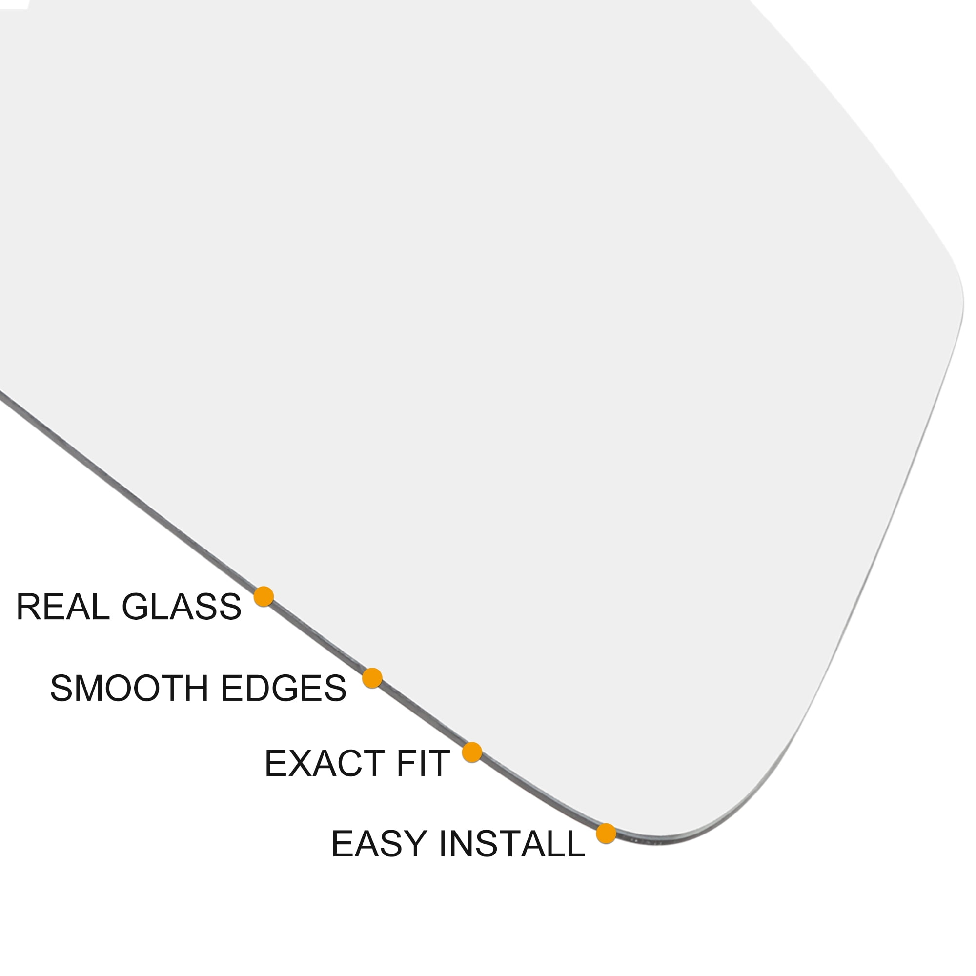 Unique Bargains Car Rearview Mirror Glass Replacement with Backing Plate Heated Right Side (Clear, 7.01 in x 5.04 in) 5wjcg