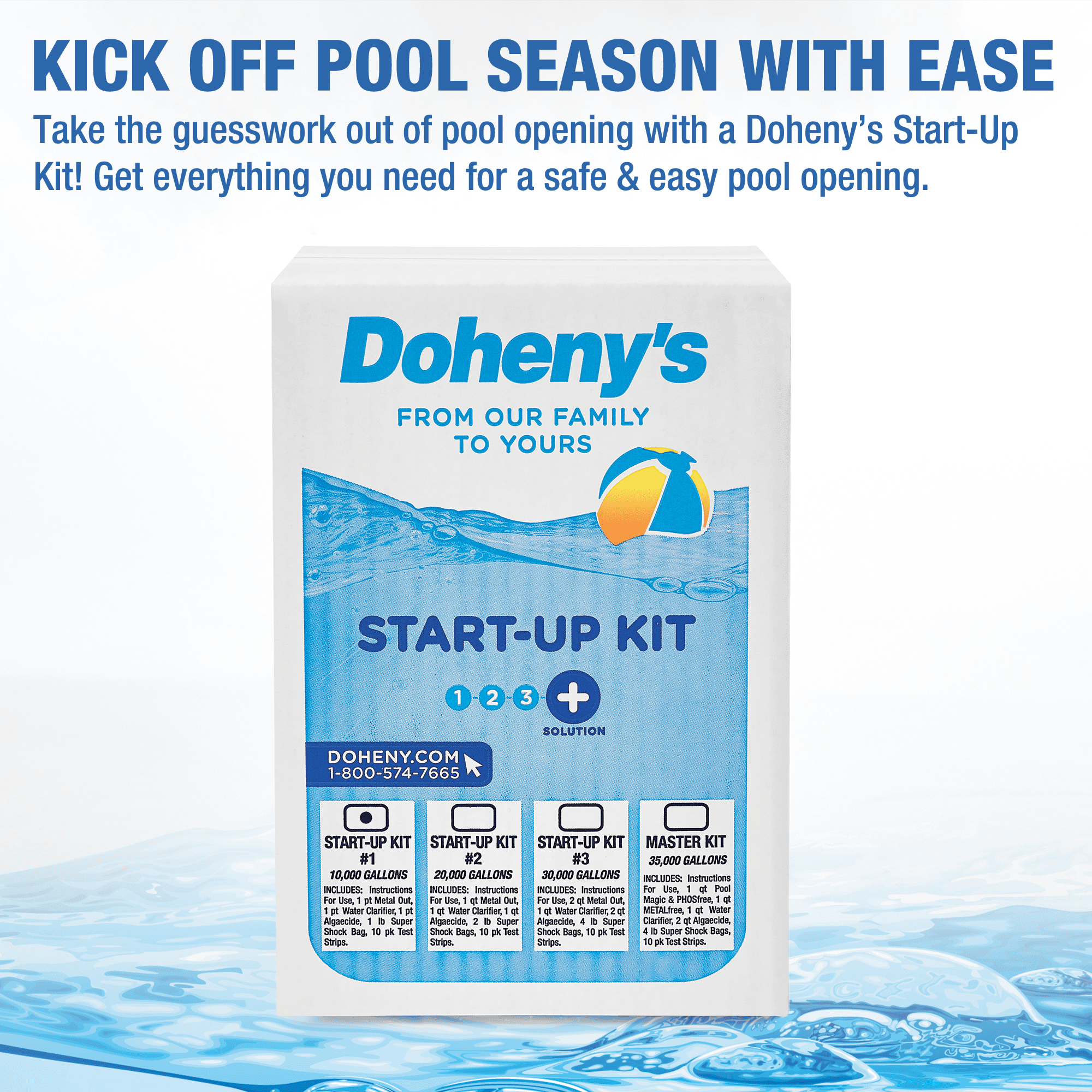 Doheny's Ultimate Pool Opening Start-Up Kit (Chemical Treatment Set, 1 Kit) 56mzx