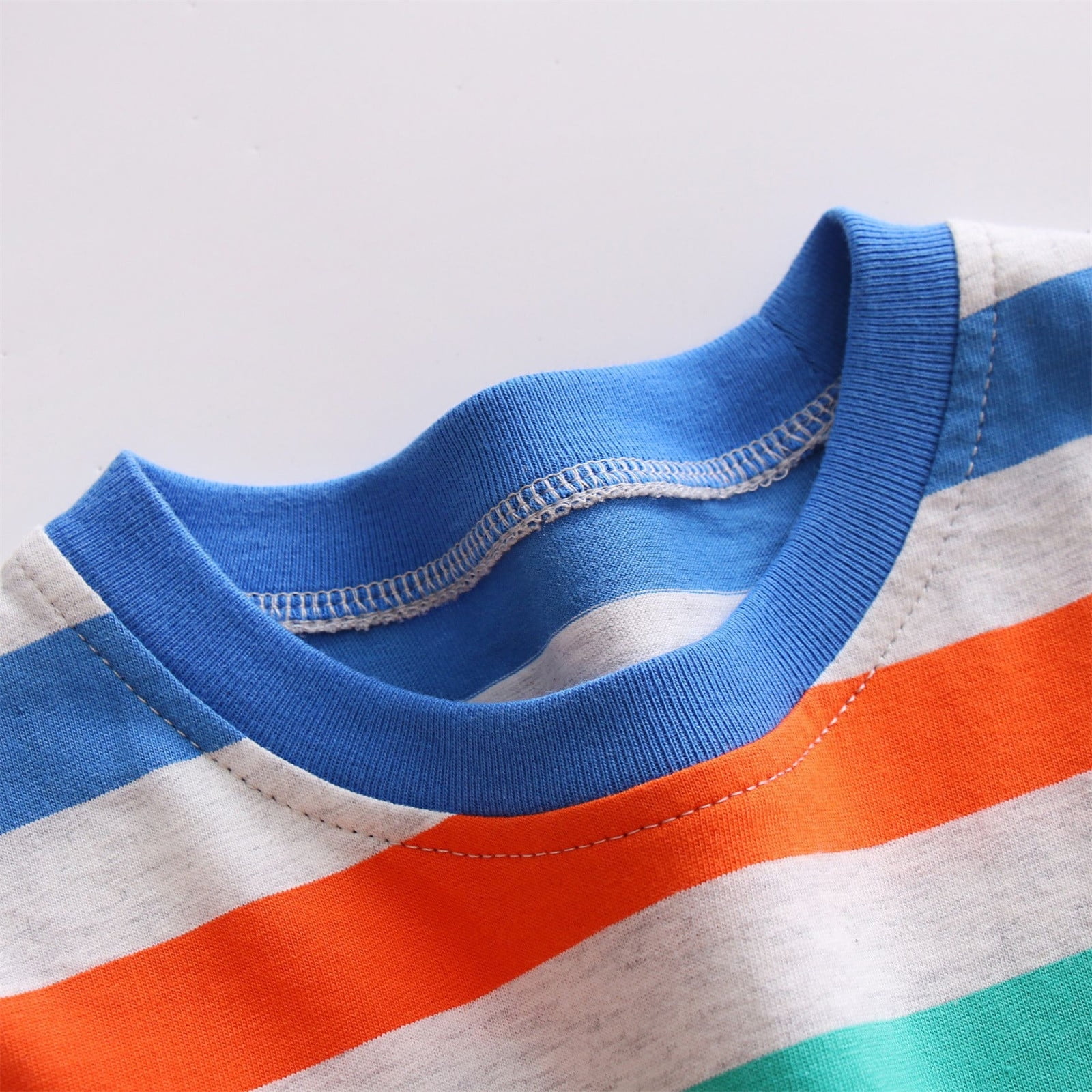Adeawade Toddler Boys Striped Short Sleeve T-Shirt Crew Neck Casual Summer Top (Multicolor, 3-4 Years) 0pdub