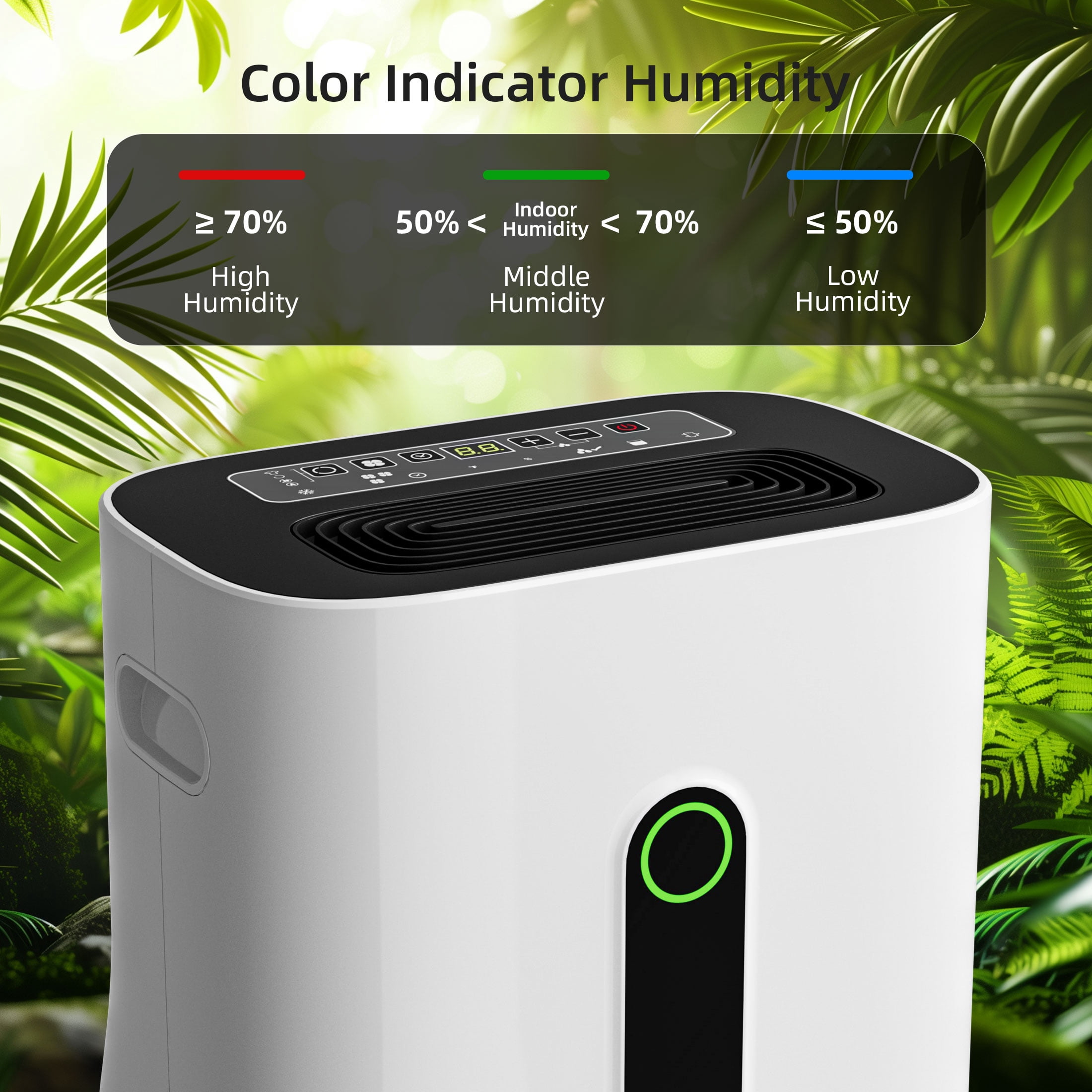 Rocyis Dehumidifier for Home and Basement (1.7 gal, White) uern5