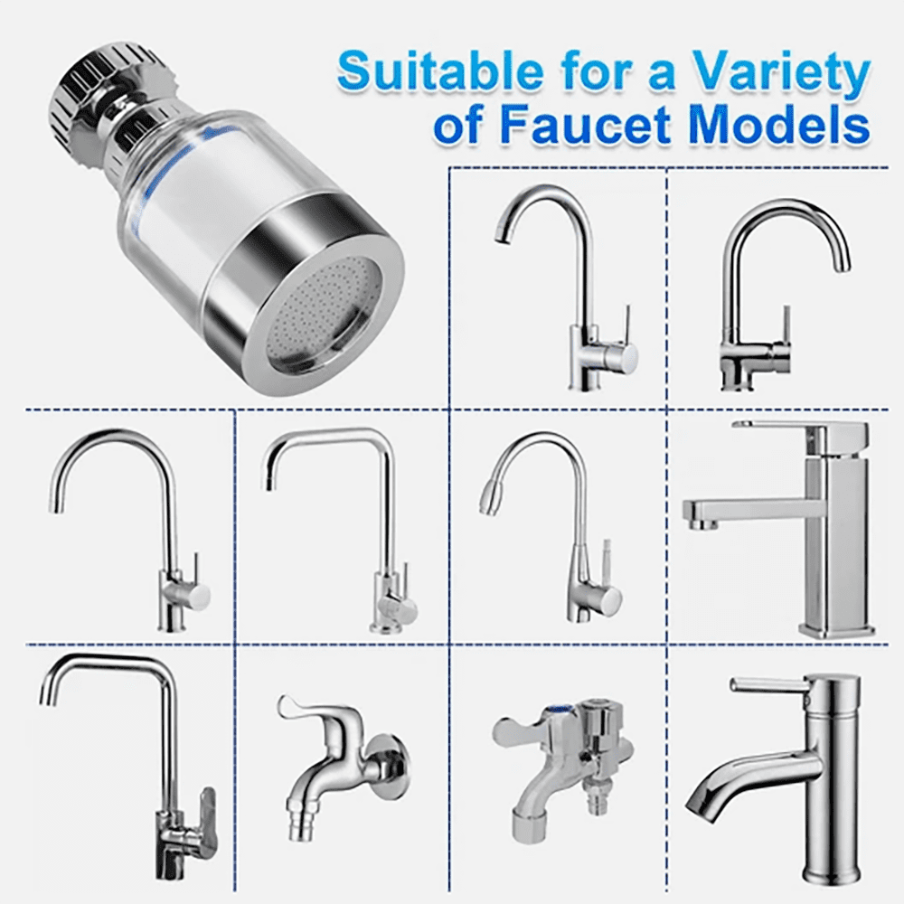 Generic Kitchen & Bathroom Sink Faucet Water Filter System (Silver, 1 Pack) kbel4
