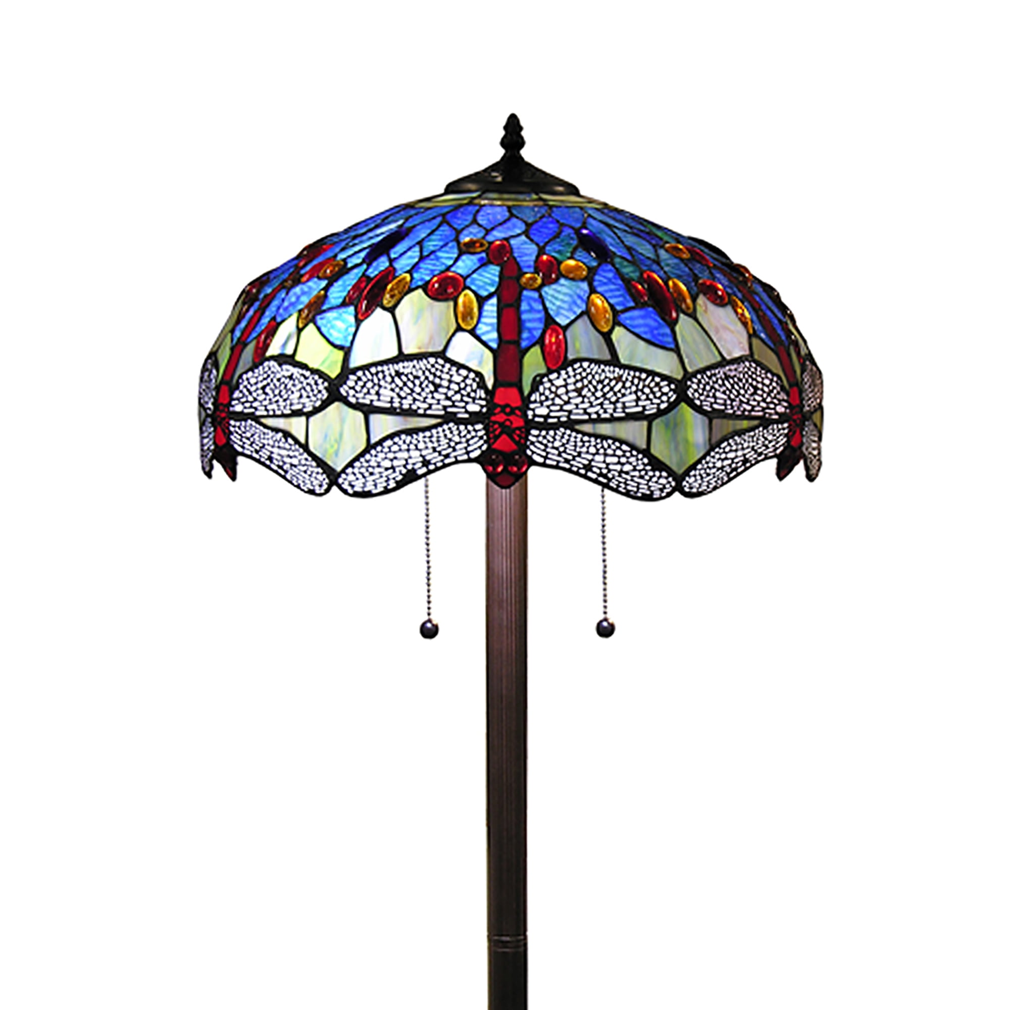 Warehouse of Tiffany Azul Dragonfly Floor Lamp (Bronze, 61 in) 4blzp