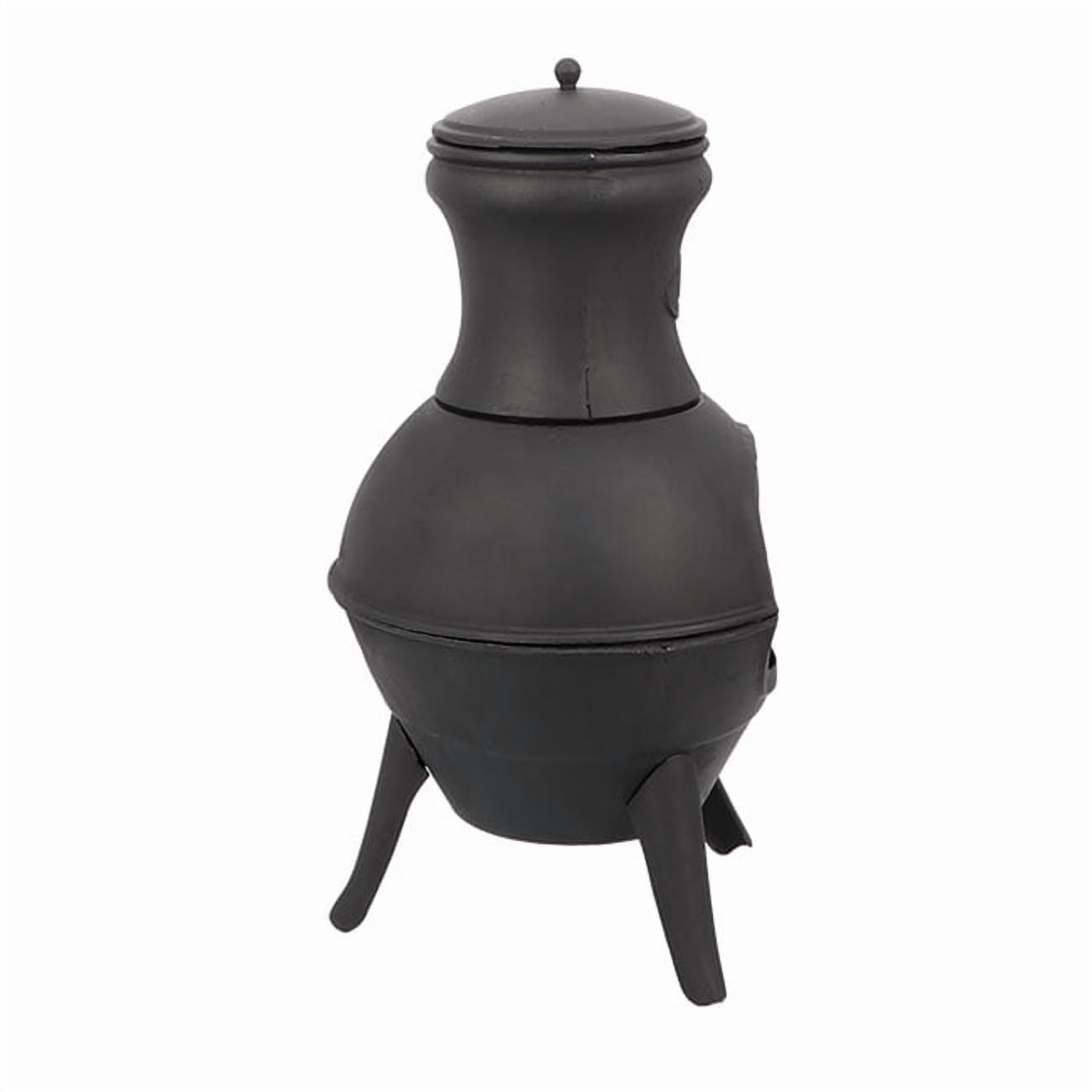 Esschert Design Outdoor Terrace Heater, Portable Patio Warming Fire Pit (Black, 14 in x 14 in x 25 in) co7uw